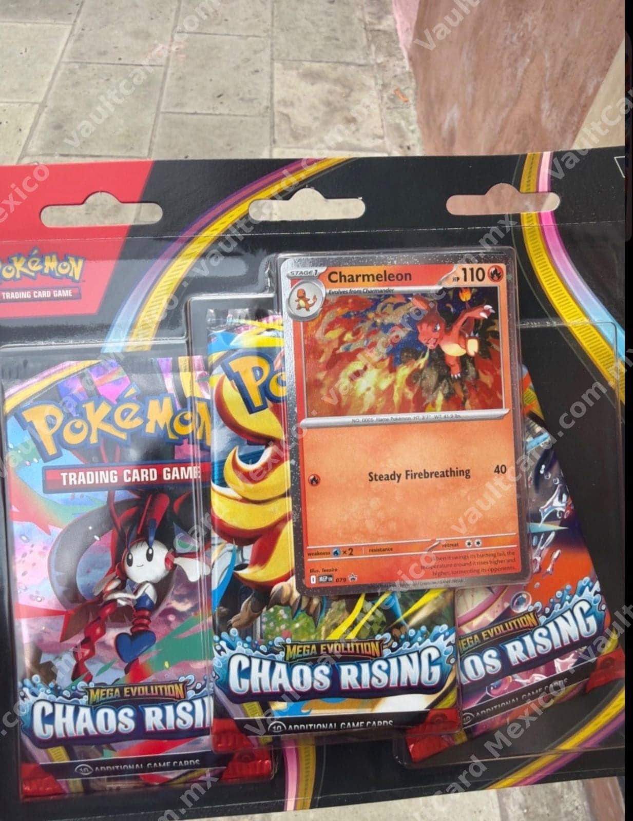 Blister Pokémon Mega Evolution Chaos Rising con Promo Charmeleon 079 (MEP) - Inglés Sellado