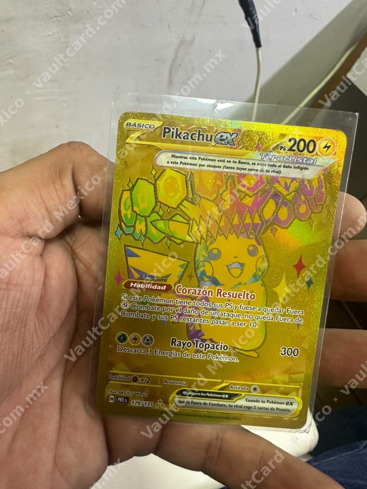 Pikachu ex 179/131 Gold - (PRE) Español