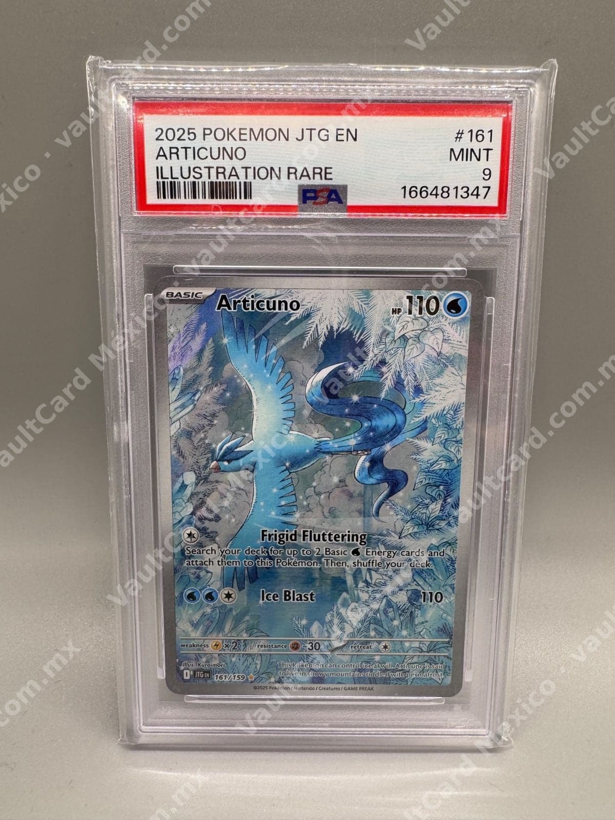 Articuno 161/159 - JTG Inglés PSA 9 MINT Illustration Rare