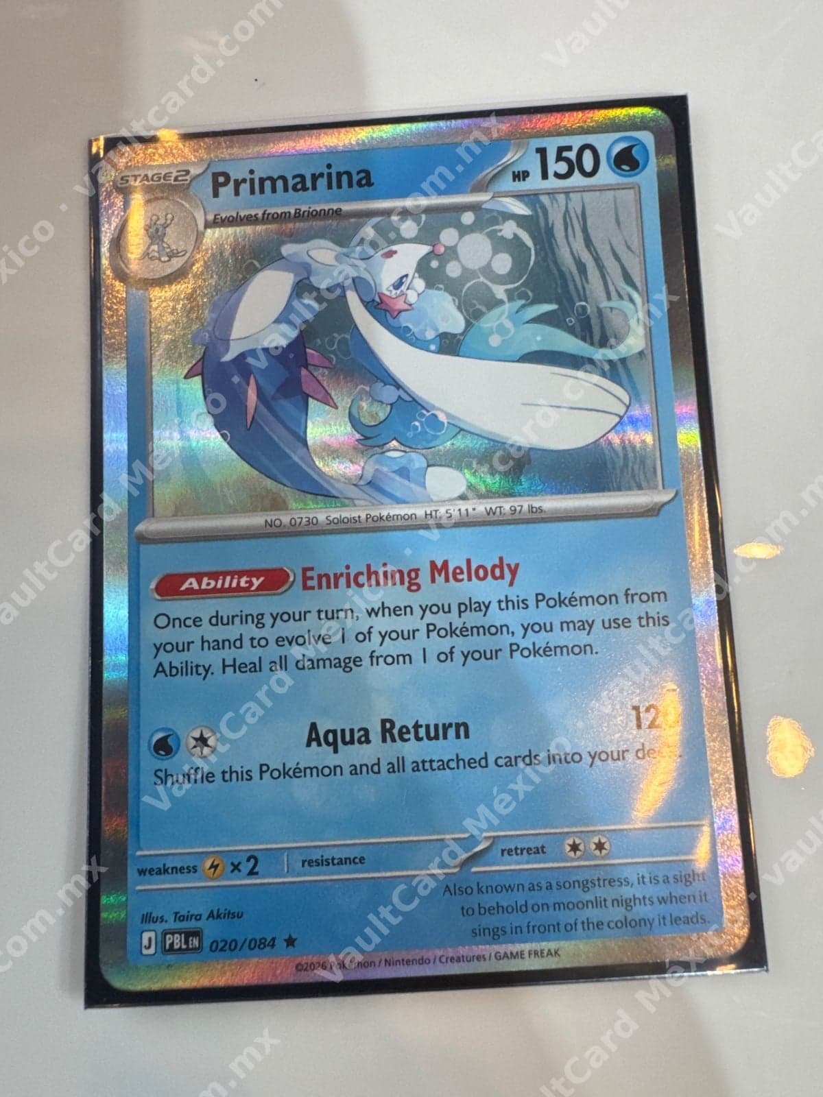 Primarina 020/084 - (PBL) Inglés Holo