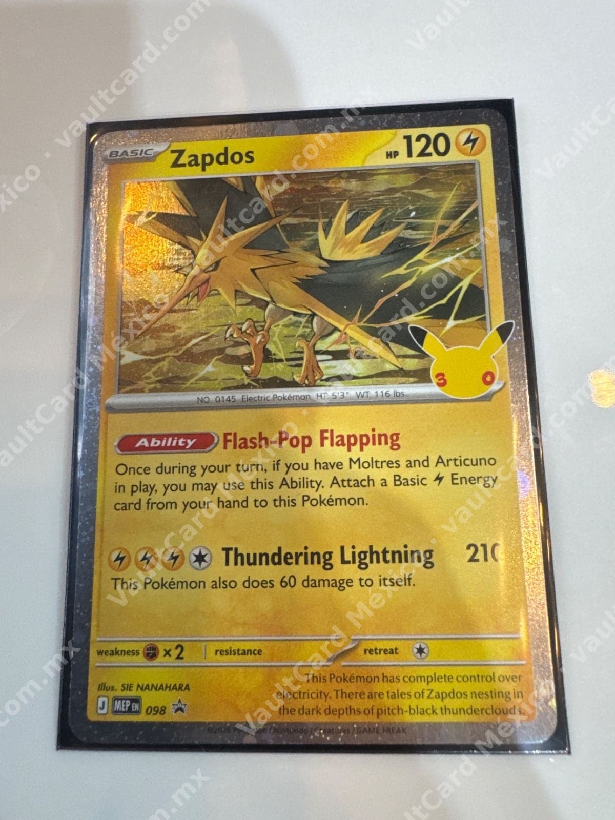 Zapdos 098 Promo (MEP) Inglés - Celebración 30 Aniversario