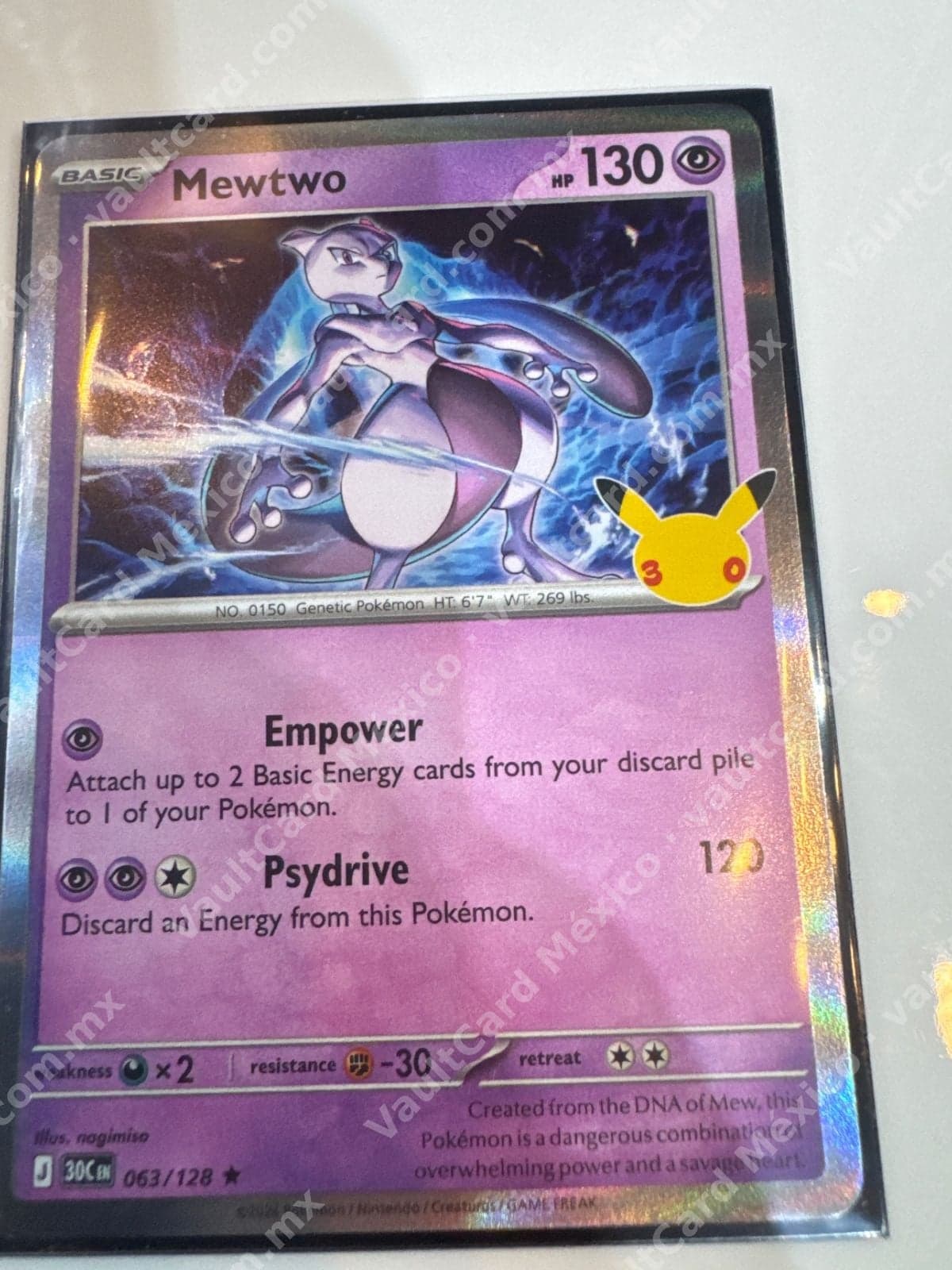 Mewtwo 063/128 - (30C) Inglés Holo