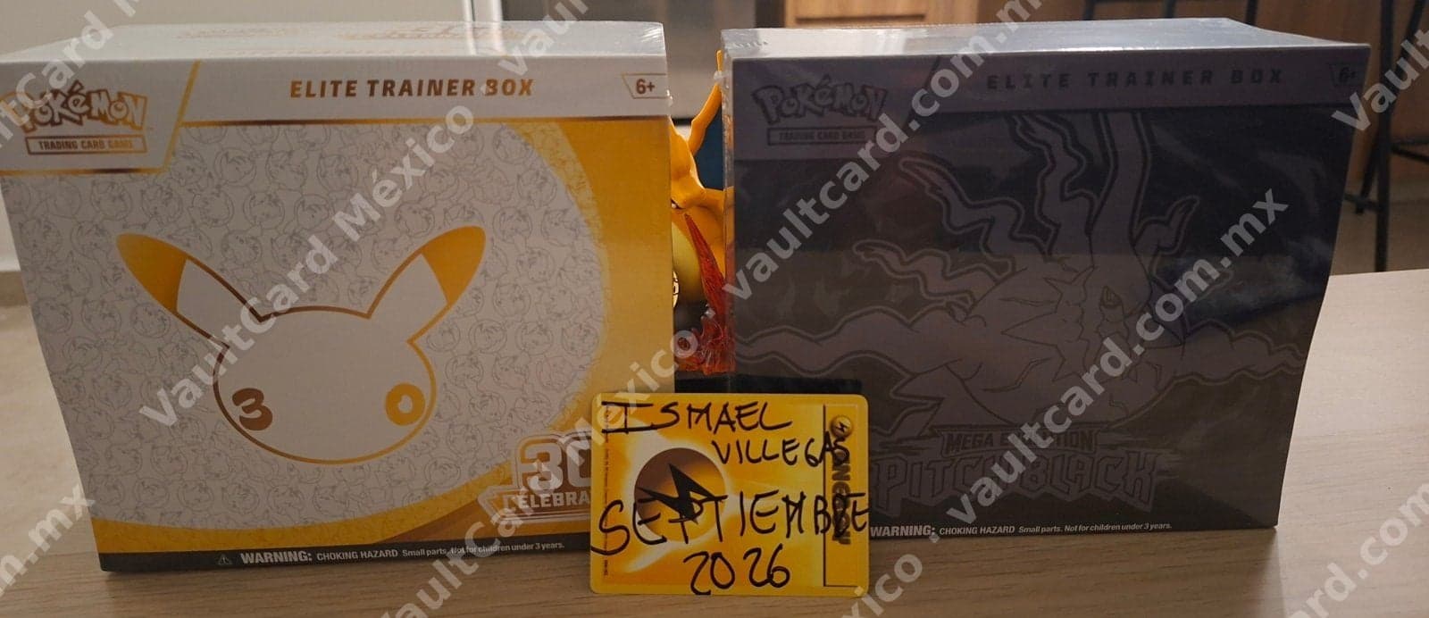 Lote 2 Elite Trainer Box - 30 Celebrations Pikachu + Mega Evolution Pitch Black - Inglés Sellado
