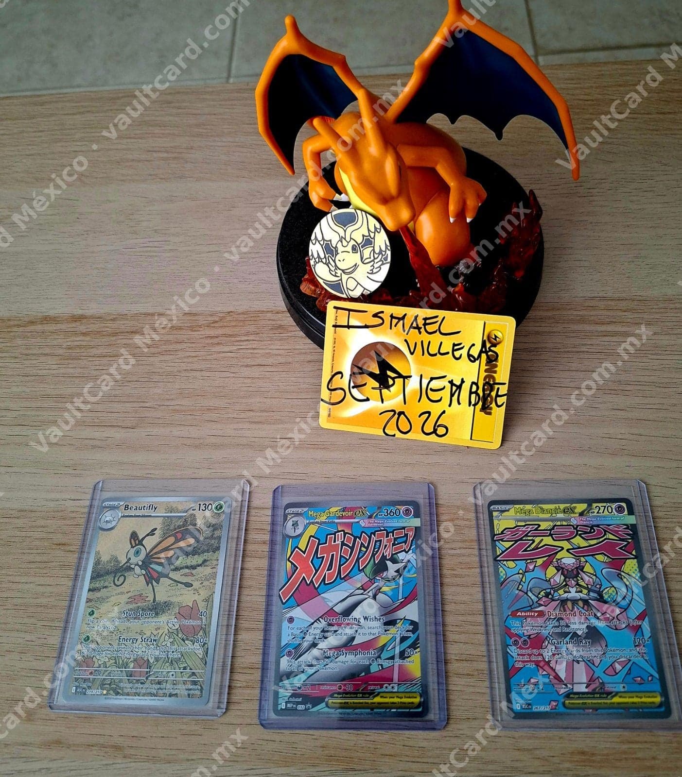 Lote 3 Cartas Pokémon: Mega Gardevoir ex, Mega Diancie ex y Beautifly (ASC) Inglés