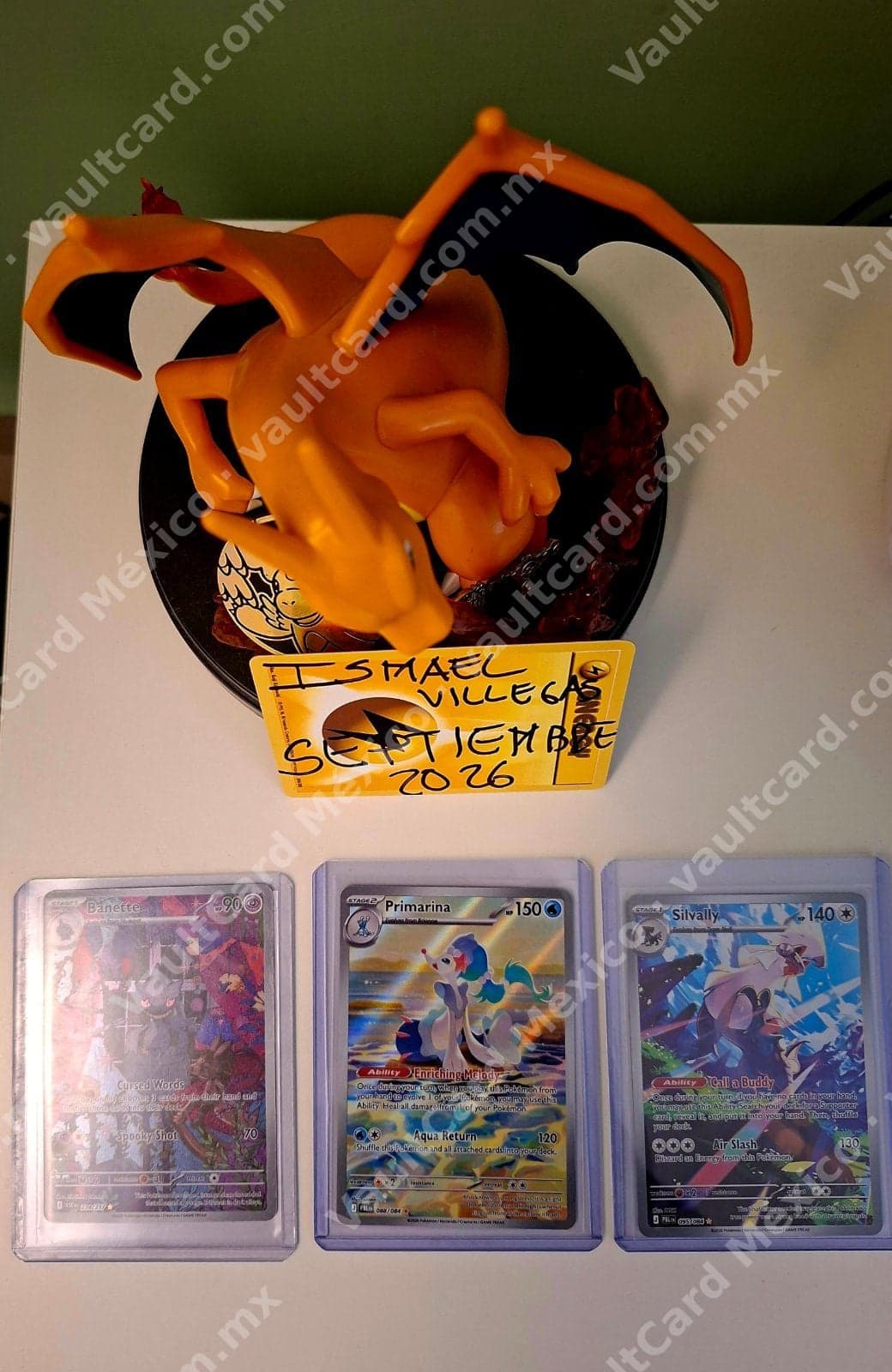 Lote de 3 cartas Pokémon: Primarina, Silvally y Banette - Inglés