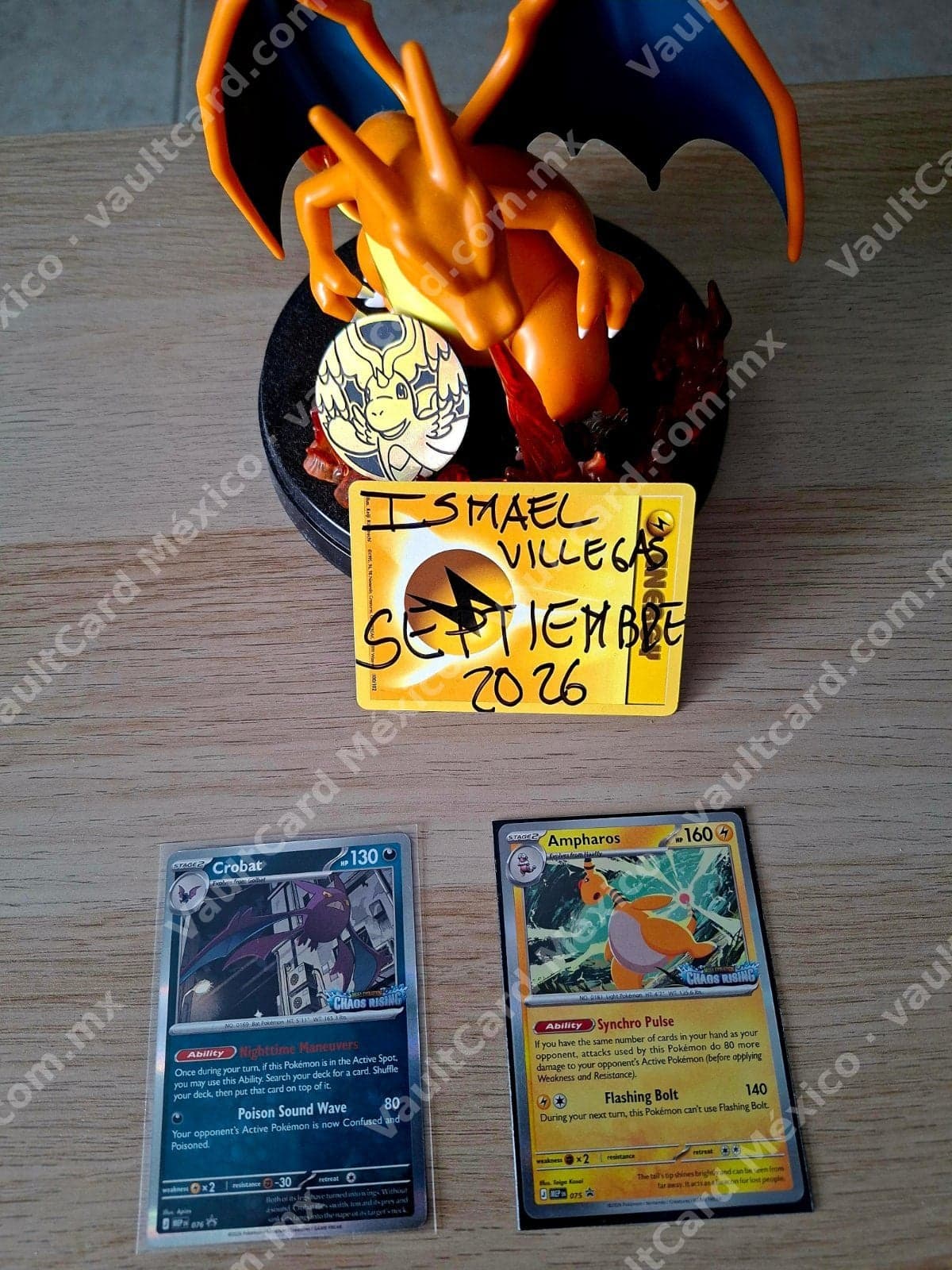 Lote Pokémon Crobat 076 y Ampharos 075 - Chaos Rising Inglés