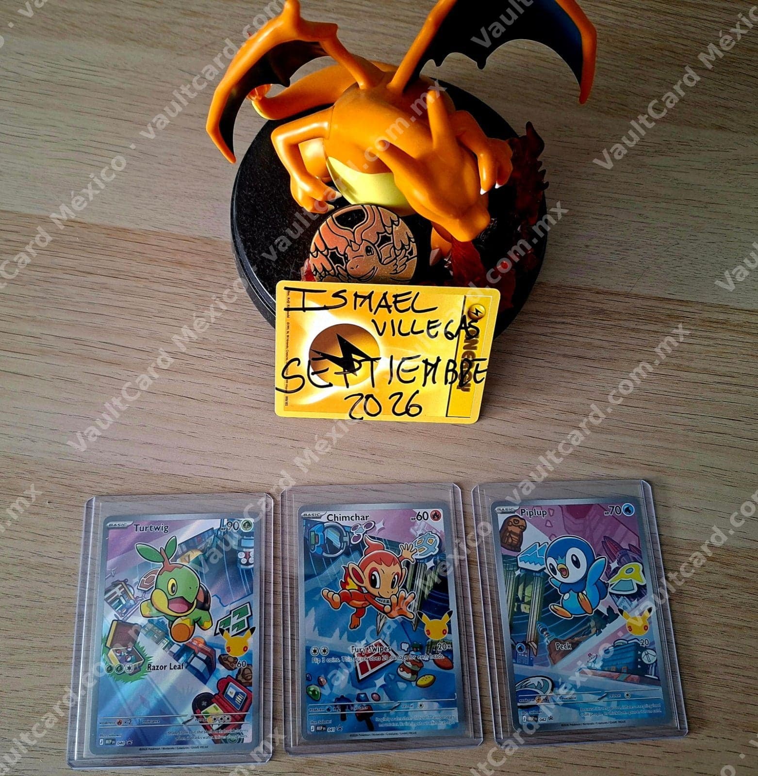 Lote 3 cartas iniciadores Sinnoh - Turtwig 040, Chimchar 041, Piplup 042 (MEP) Inglés — foto 1