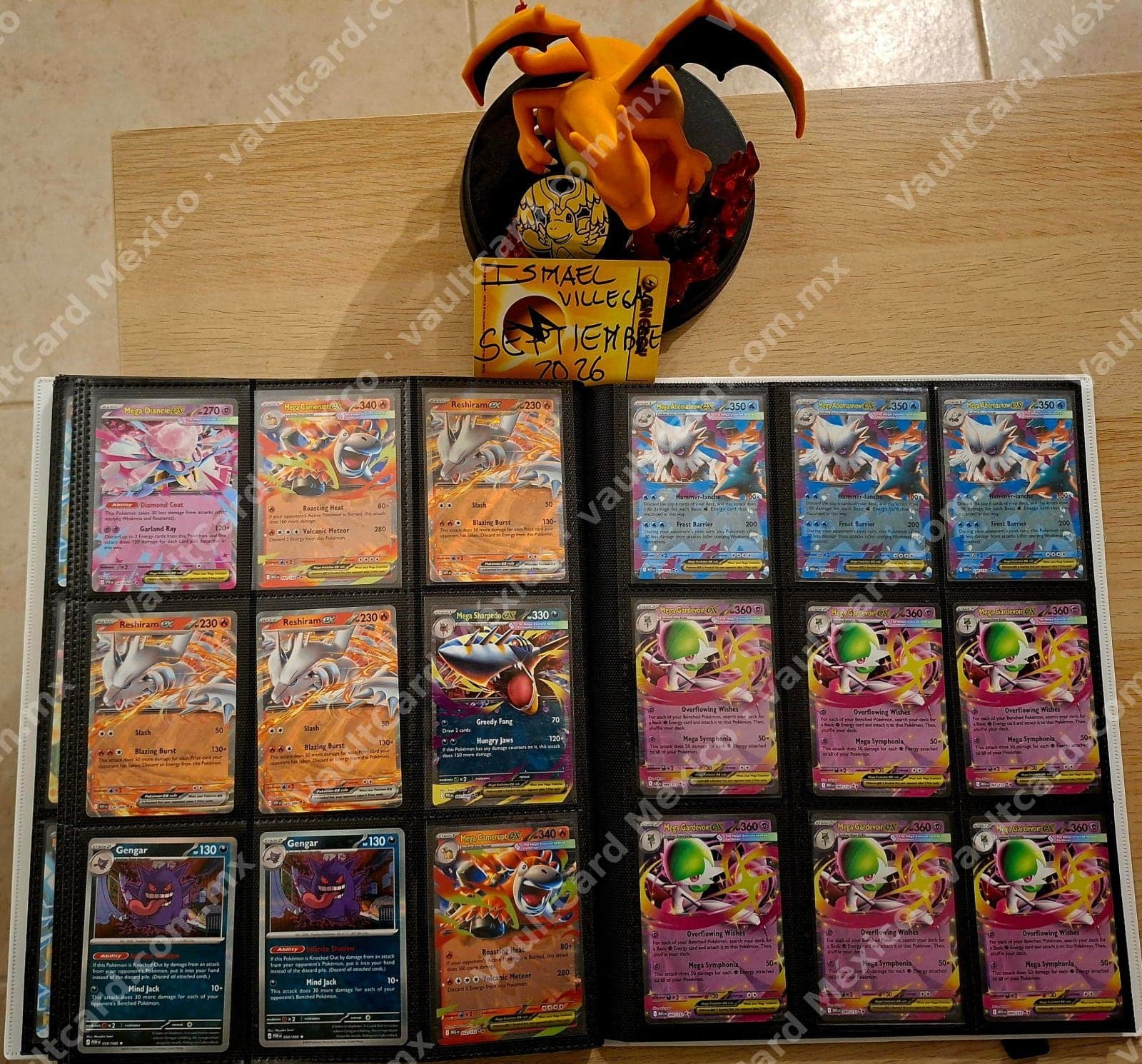 Lote 18 Cartas Pokémon Mega EX - Diancie, Camerupt, Gardevoir, Abomasnow, Reshiram (Inglés) — foto 1
