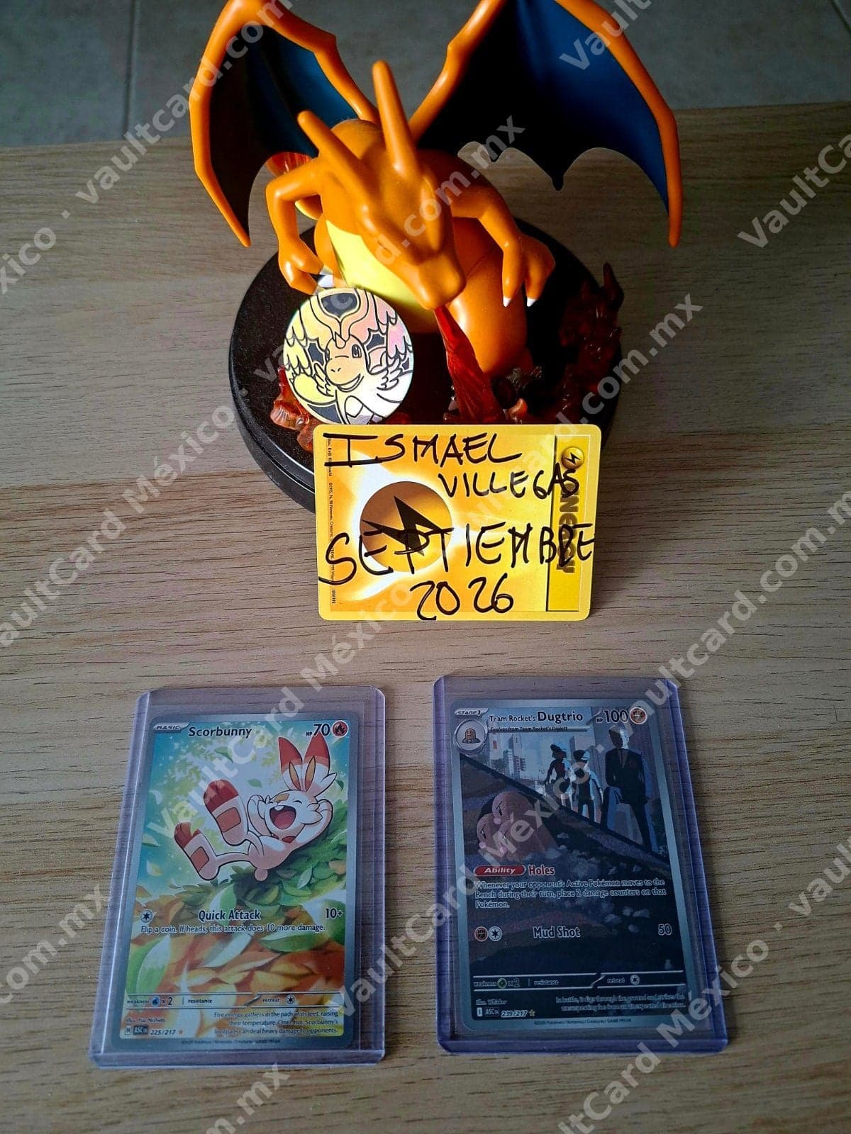 Lote 2 cartas: Scorbunny 225/217 y Team Rocket's Dugtrio 239/217 (ASC) Inglés