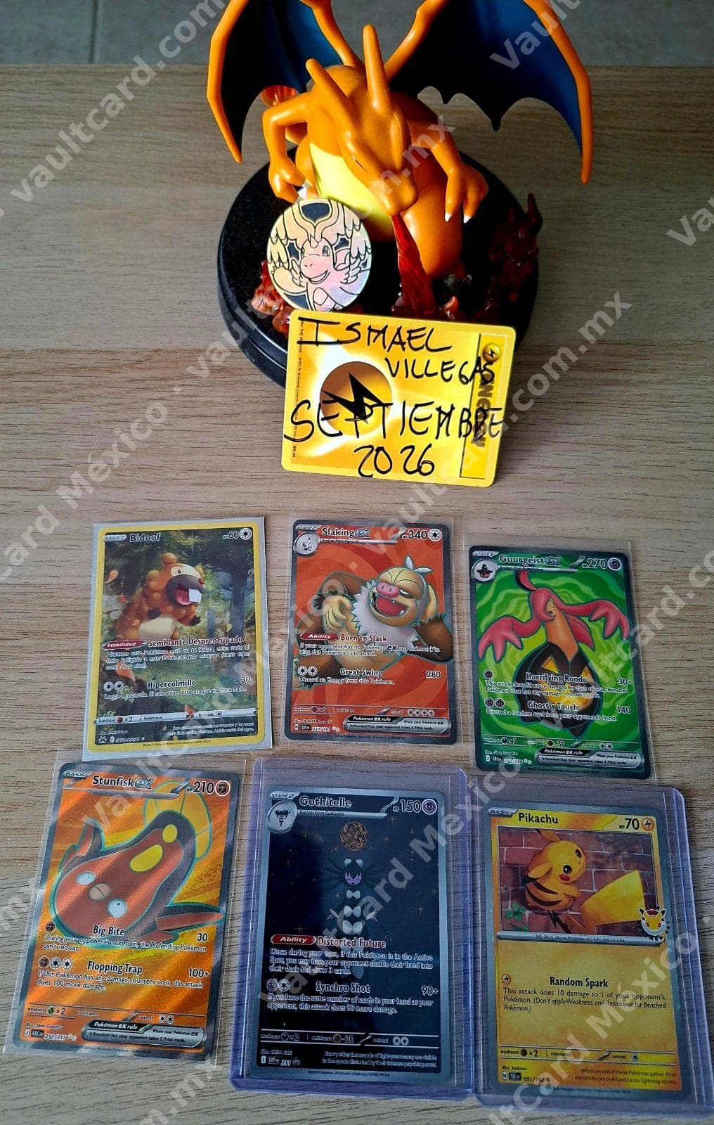 Lote de 6 cartas Pokémon TCG - Slaking ex, Gourgeist ex, Stunfisk ex y más — foto 1