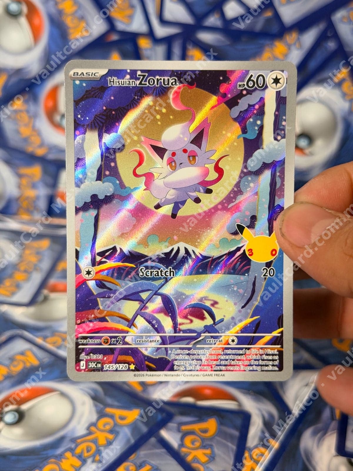 Hisuian Zorua 145/128 - Illustration Rare (30C) Inglés