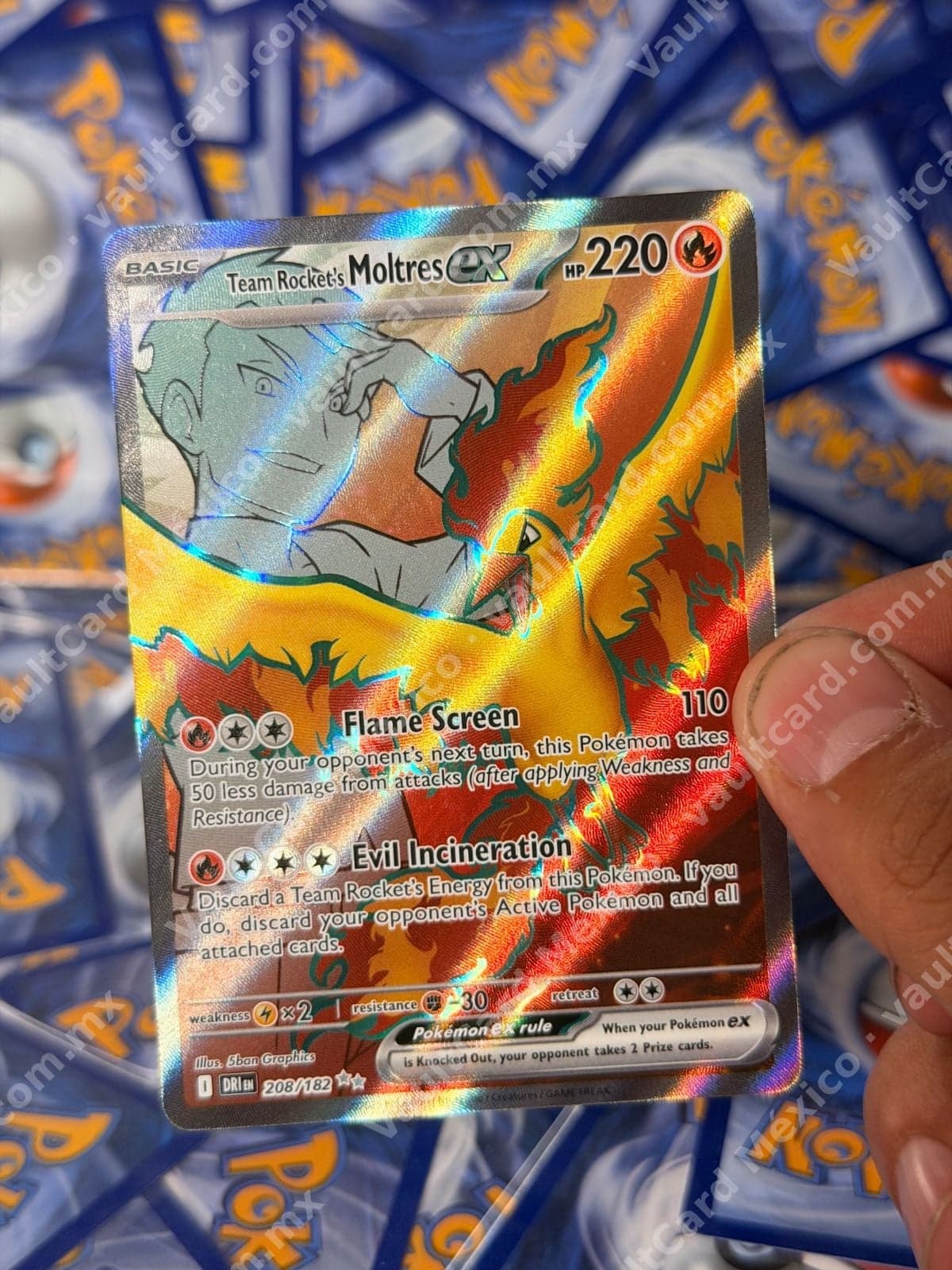 Team Rocket's Moltres ex 208/182 - (DRI) Inglés