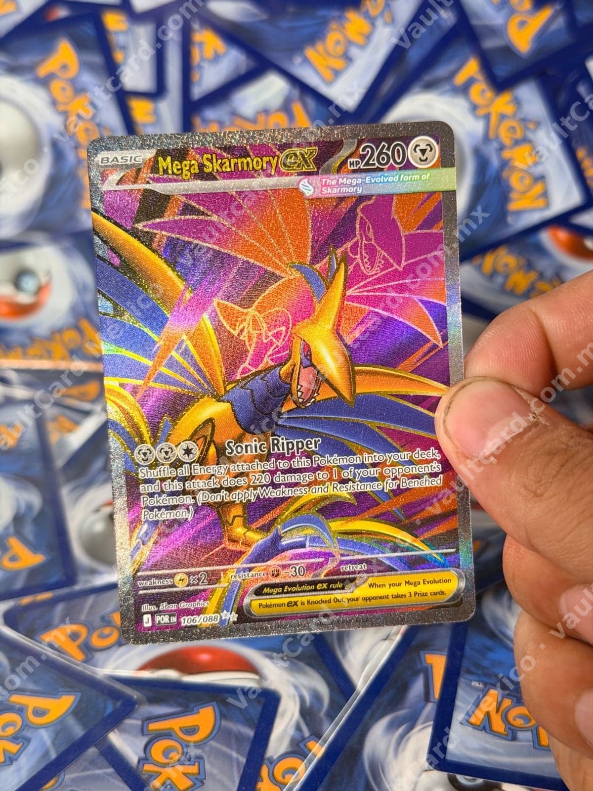 Mega Skarmory ex 106/088 - (POR) Inglés Full Art