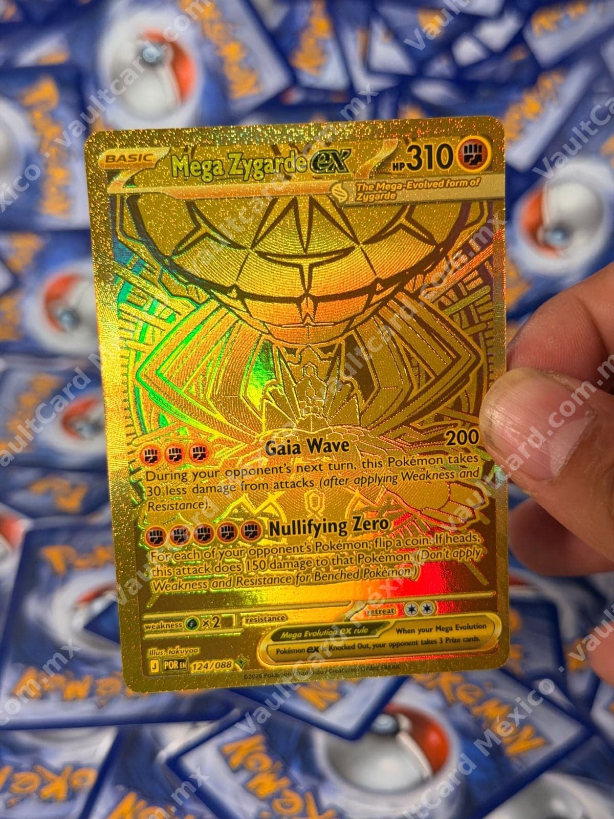 Mega Zygarde ex 124/088 - (POR) Inglés - Carta Dorada