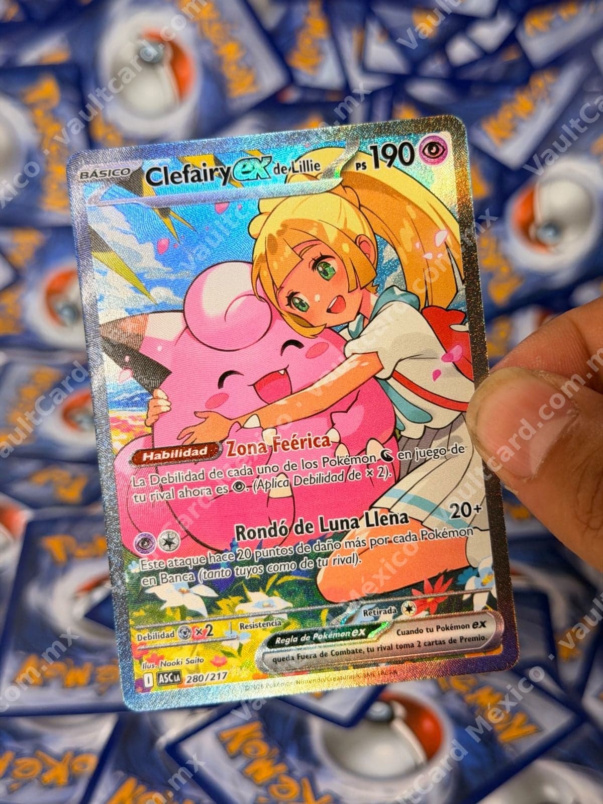 Clefairy ex de Lillie 280/217 - (ASC) Español Full Art
