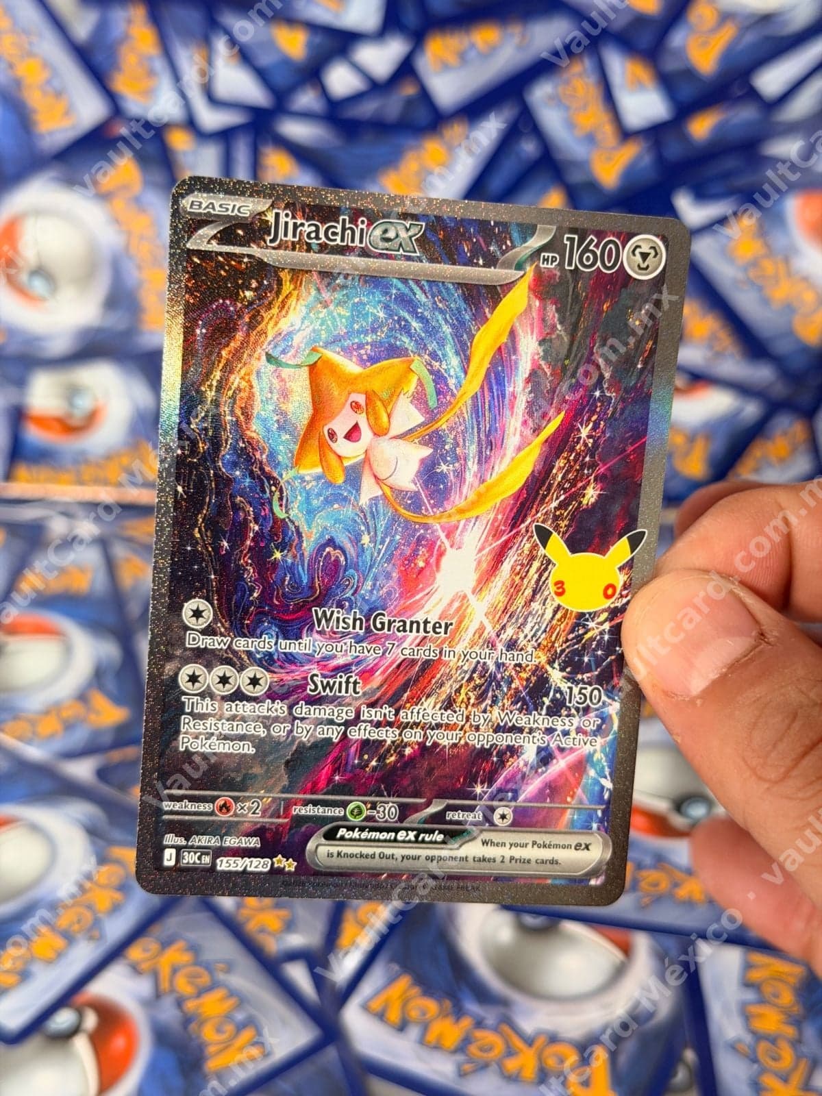 Jirachi ex 155/128 - Celebraciones Pokémon 151 (30C) Inglés SIR