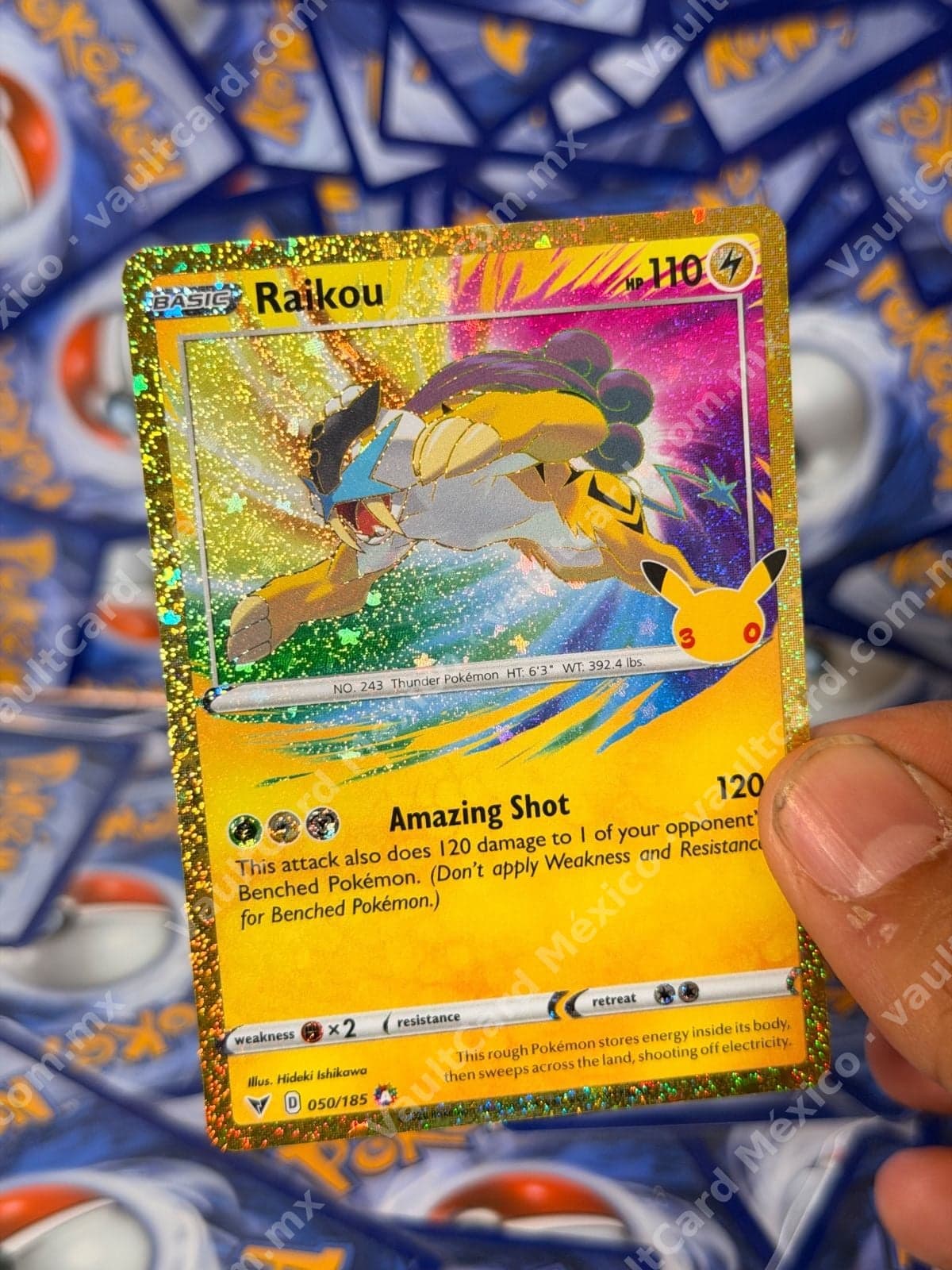 Raikou 050/185 Amazing Rare - Vivid Voltage (VIV) Celebraciones 30 Aniversario Inglés