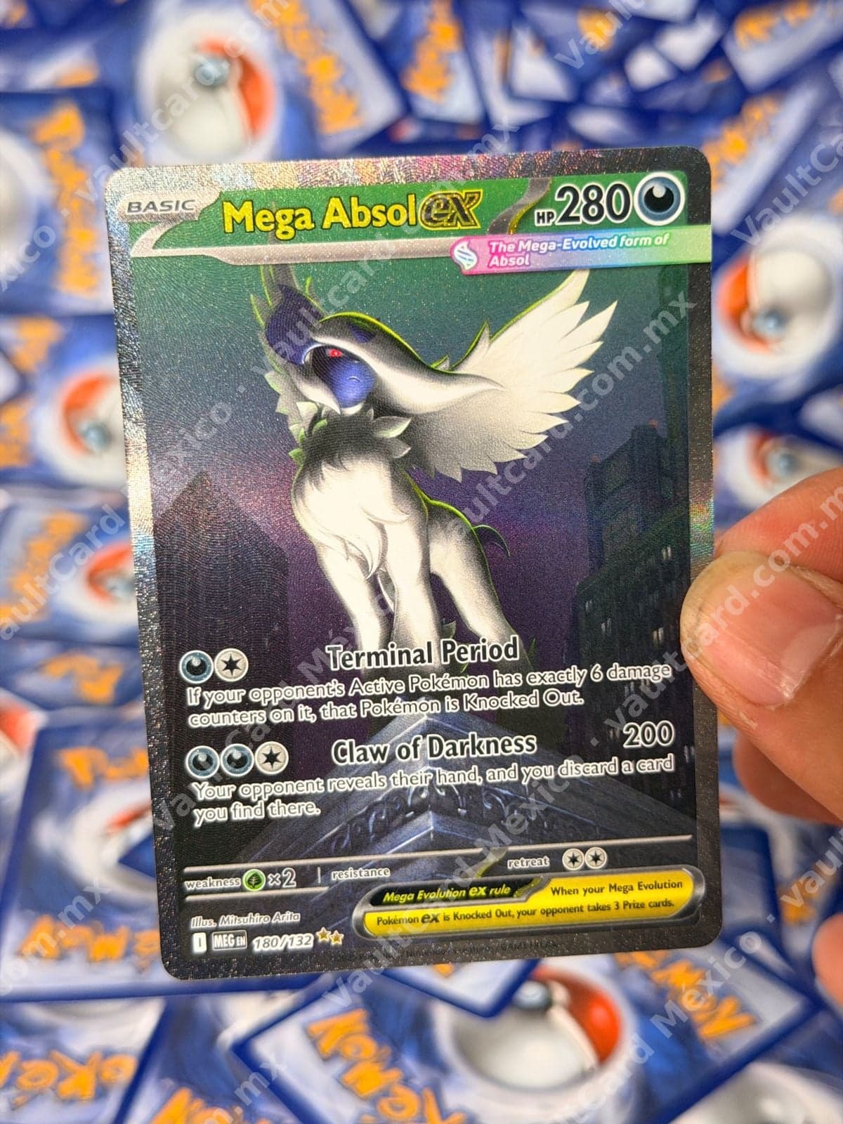 Mega Absol ex 180/132 - Set (MEG) Inglés - Carta Full Art