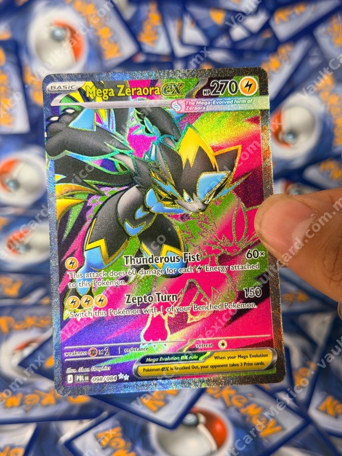 Mega Zeraora ex 098/084 - (PBL) Inglés Full Art Secret Rare