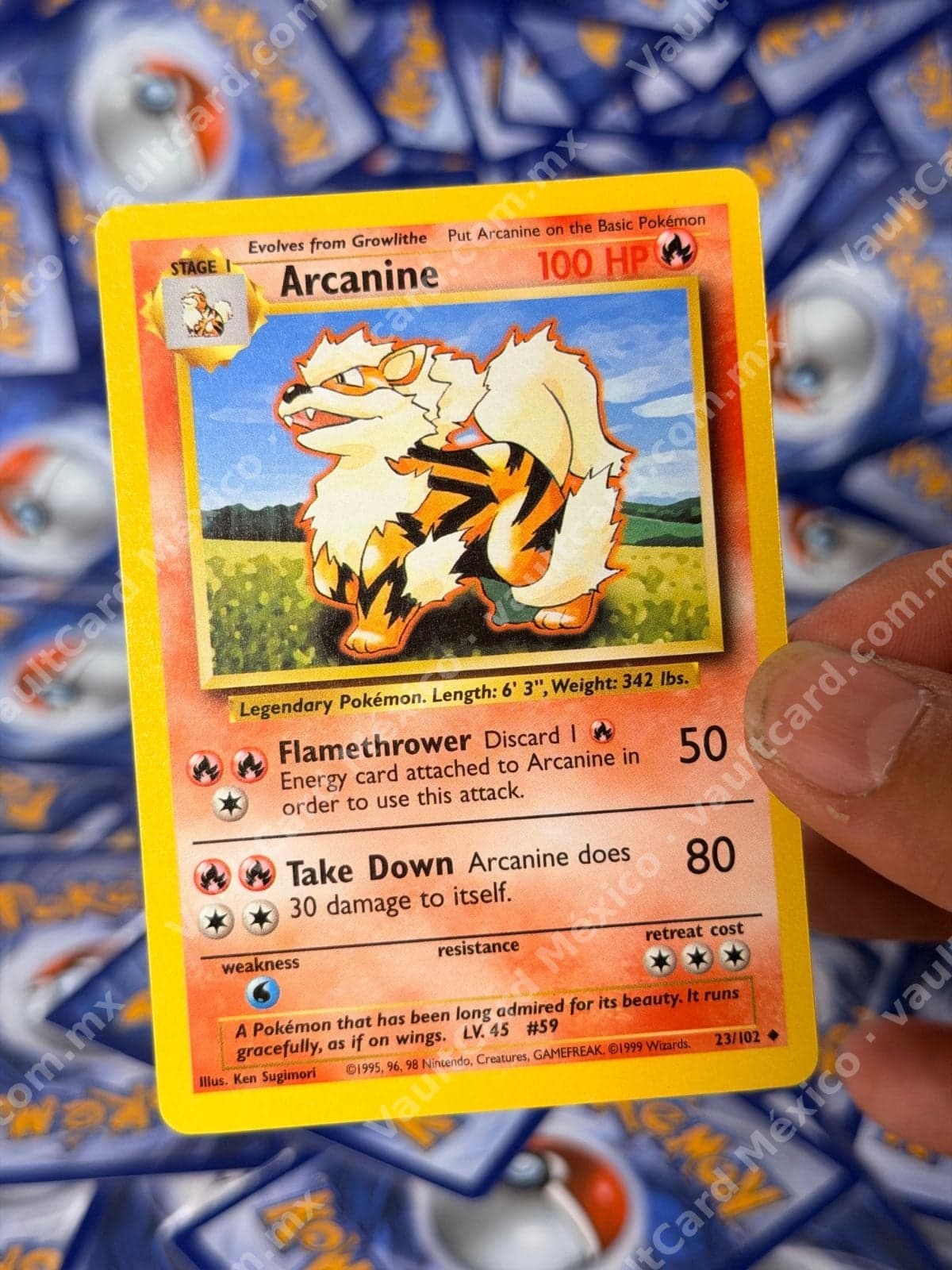 Arcanine 23/102 - Base Set Inglés (1999) Unlimited