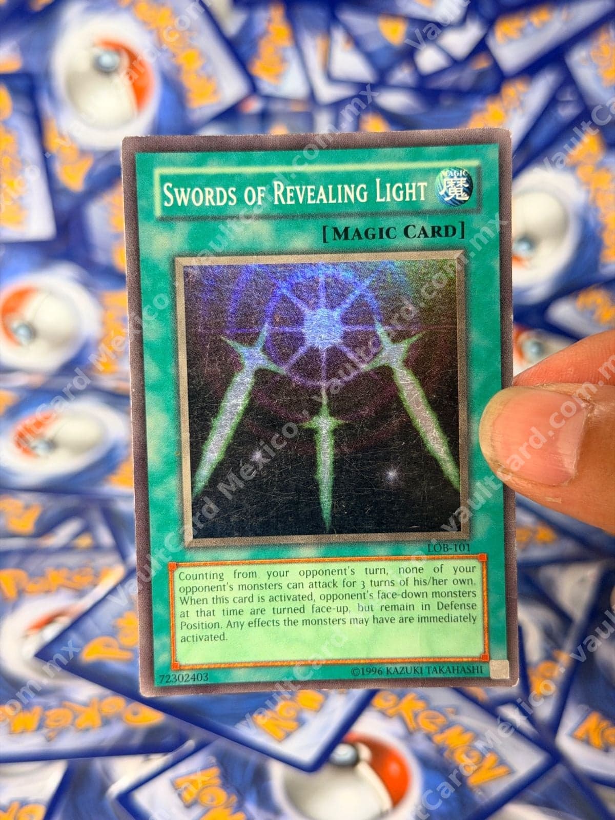 Swords of Revealing Light LOB-101 Legend of Blue Eyes Inglés Super Rare