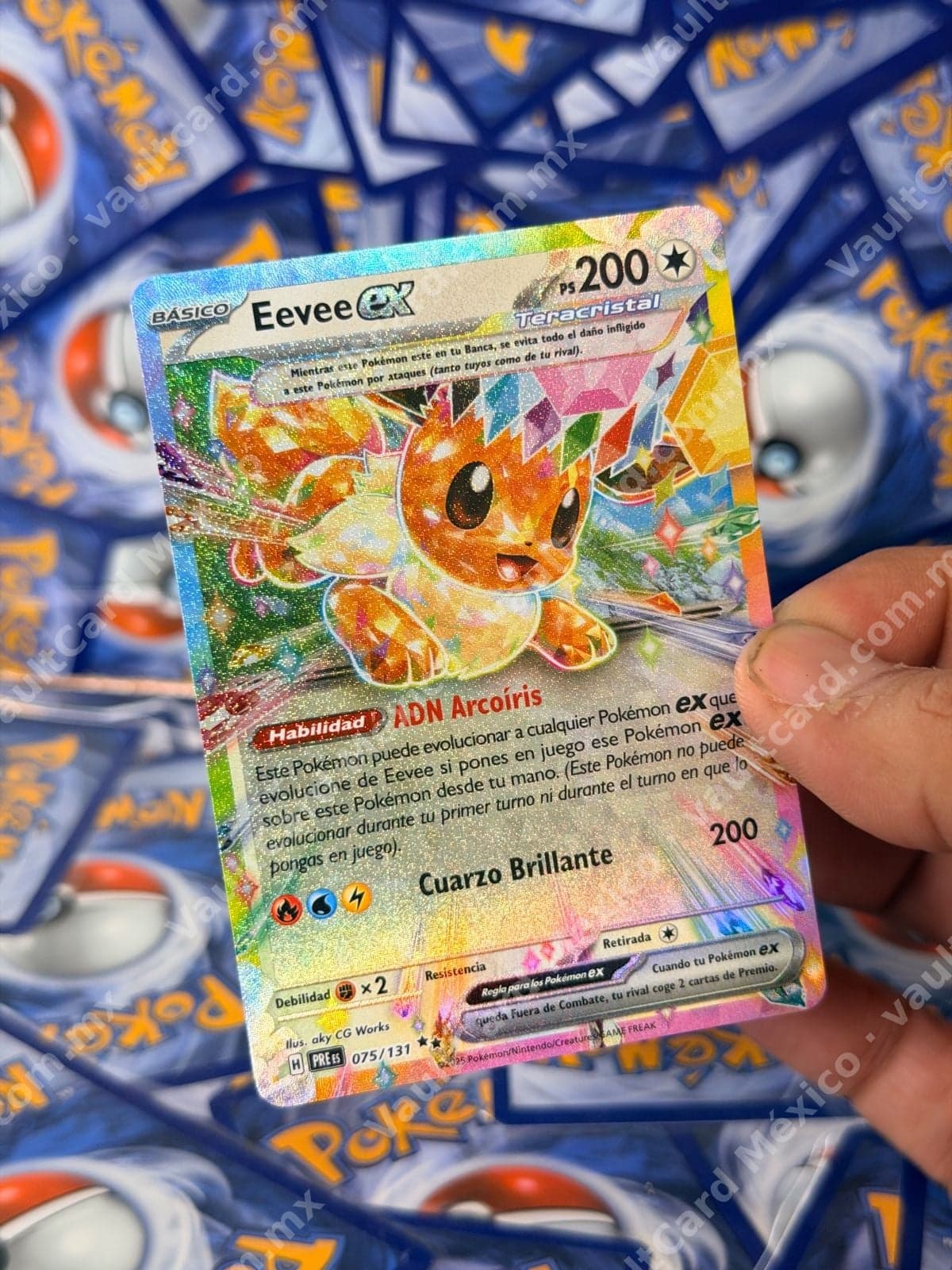 Eevee ex 075/131 - (PRE) Español Rainbow/Hyper Rare