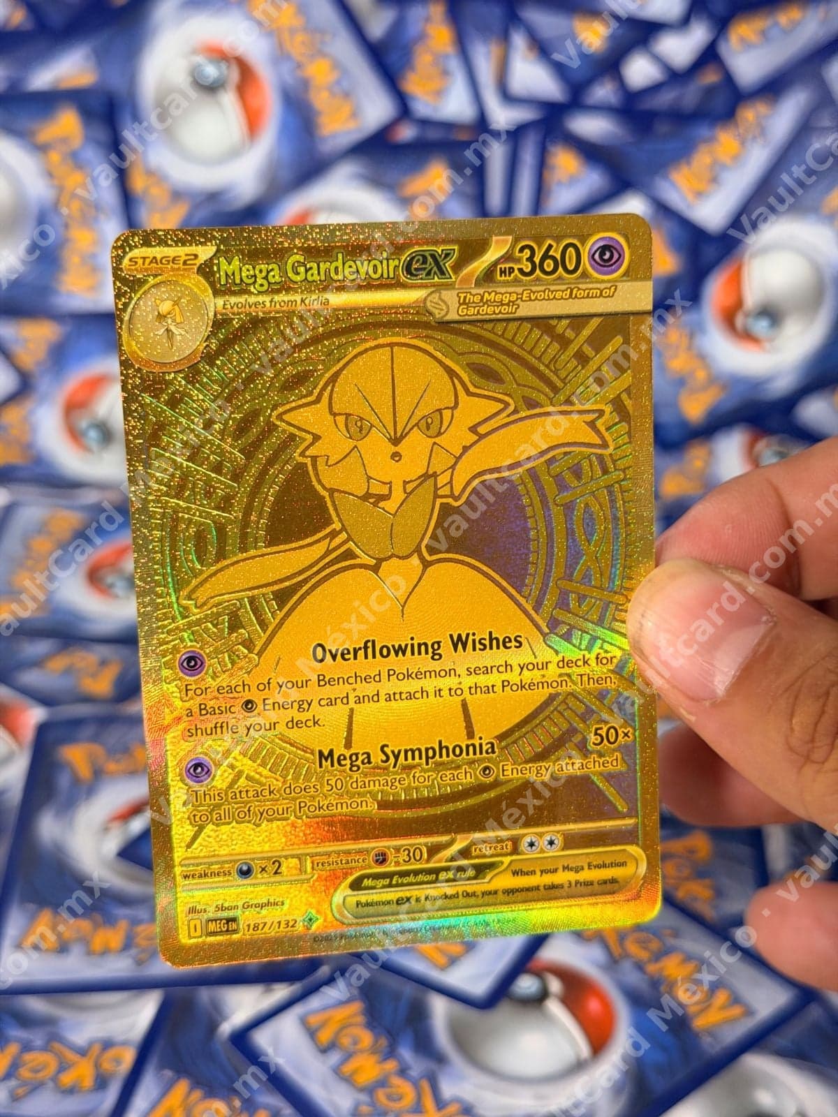 Mega Gardevoir ex 187/132 - (MEG) Dorada Inglés