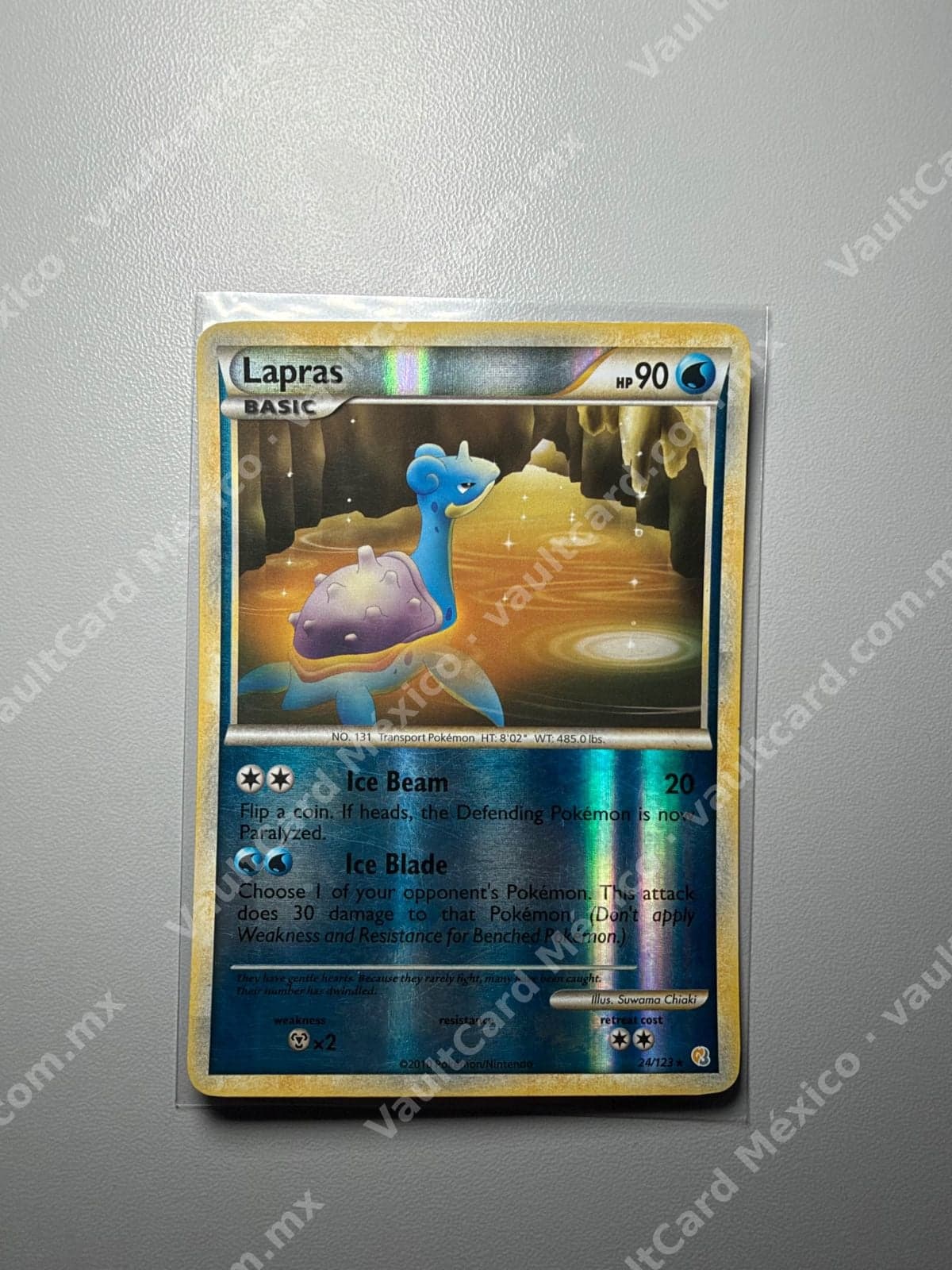 Lapras 24/123 - HS Reverse holo Inglés