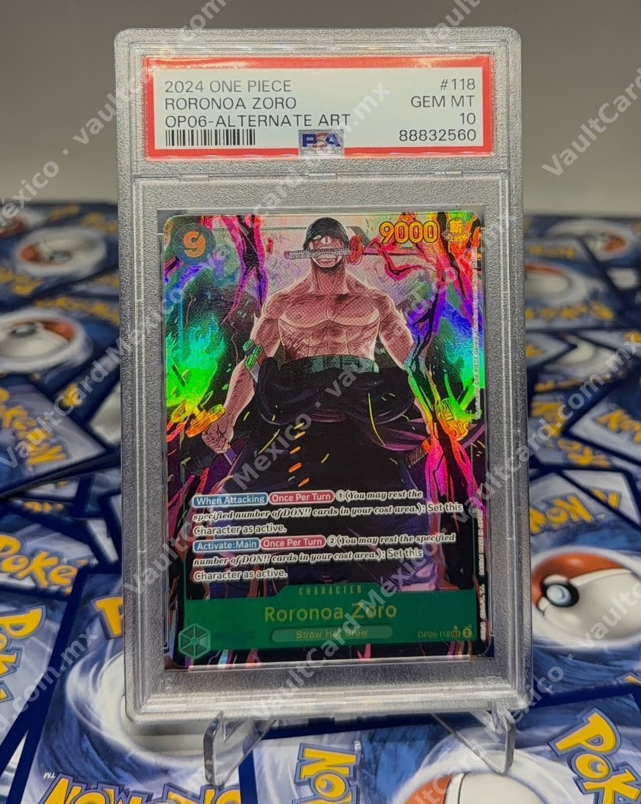 Roronoa Zoro OP06-118 Alternate Art PSA 10 GEM MT - One Piece TCG Inglés
