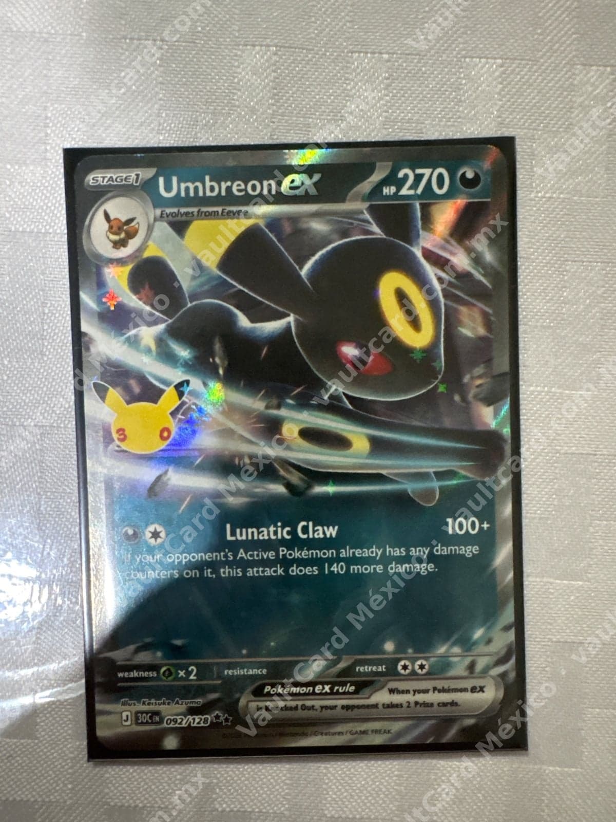 Umbreon ex 092/128 - Celebraciones Pikachu 30th (30C) Inglés