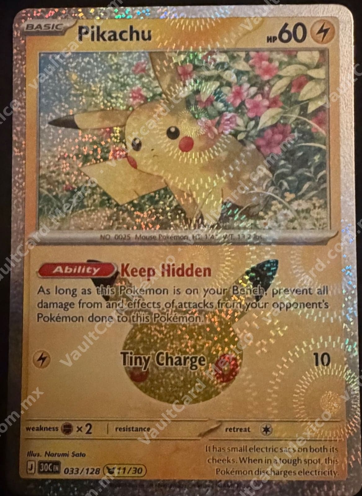 Pikachu 033/128 (11/30) - 30C Inglés Holo