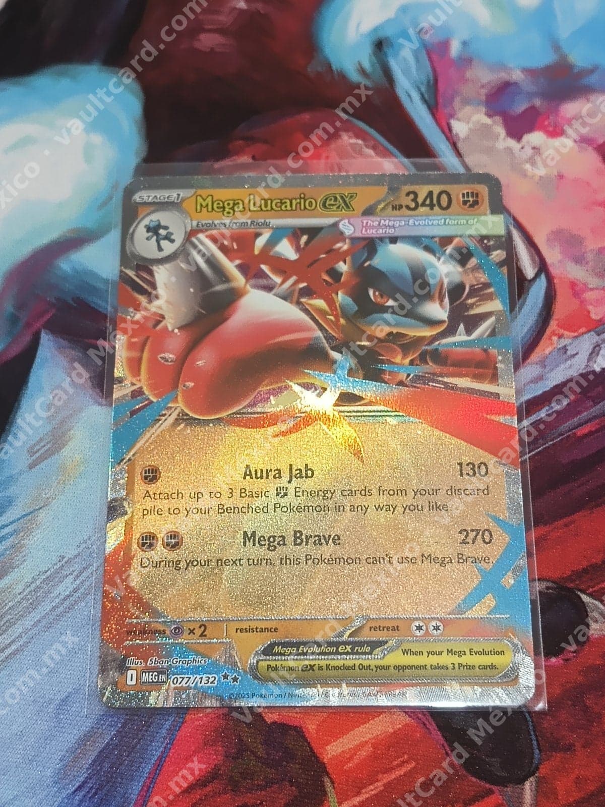 Mega Lucario ex 077/132 - (MEG) Inglés