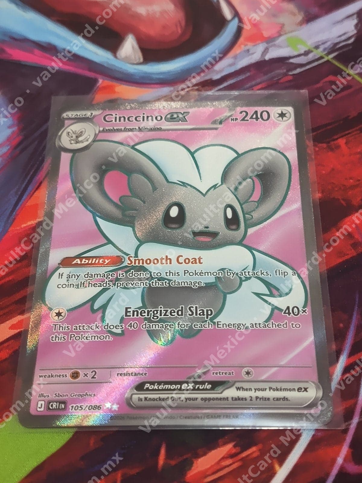 Cinccino ex 105/086 - Full Art (CRI) Inglés