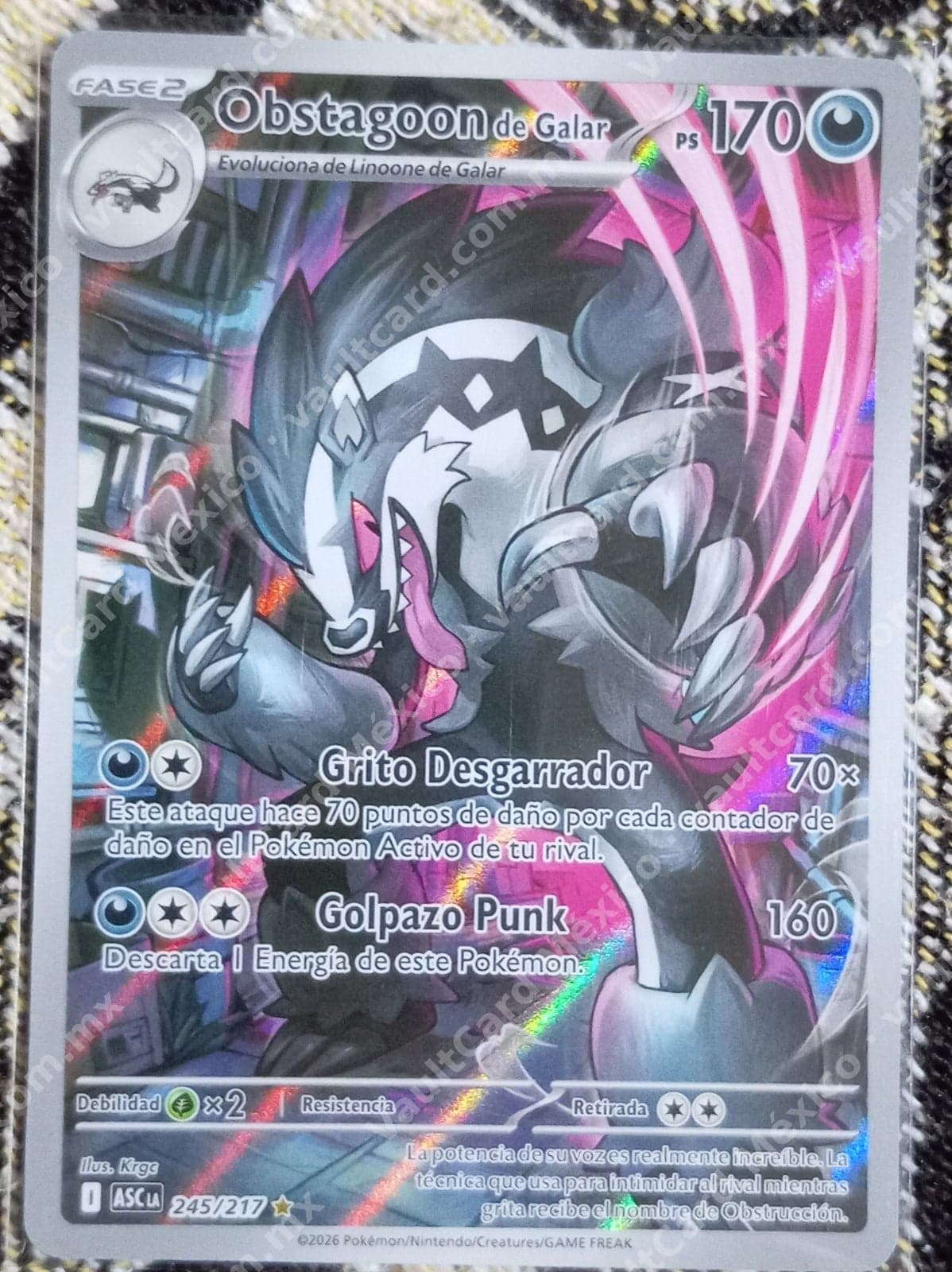 Obstagoon de Galar 245/217 - (ASC) Español - Full Art