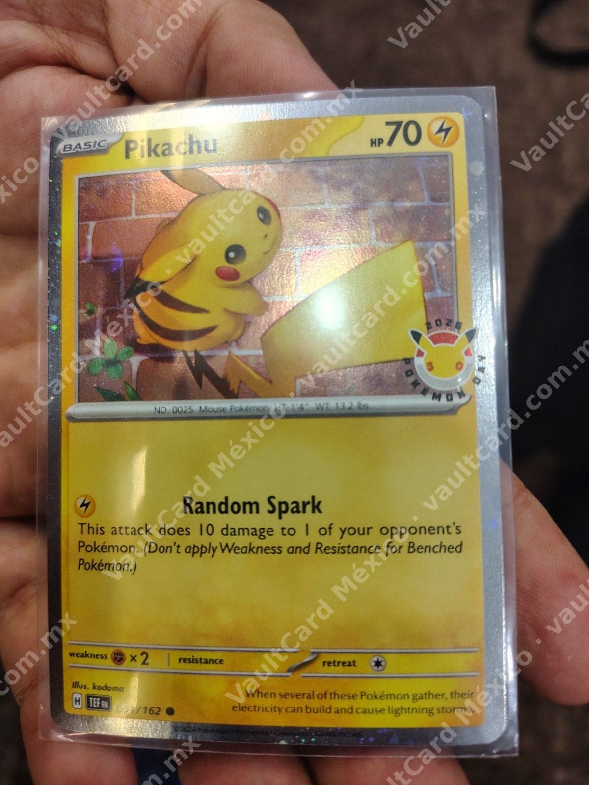 Pikachu - Temporal Forces (TEF) Inglés - Pokémon Day 2026 Holo