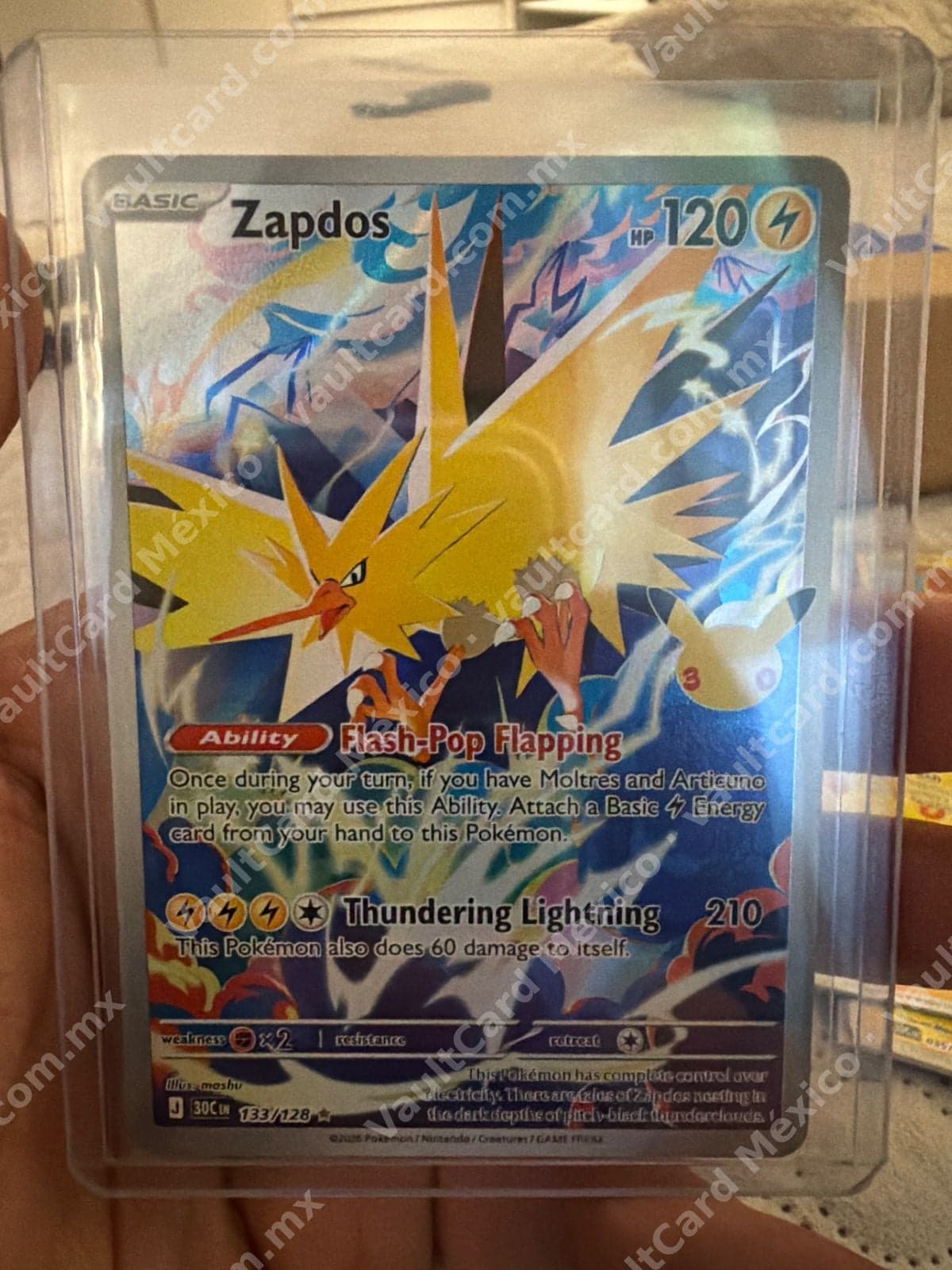 Zapdos 133/128 (30C) Inglés - Carta Ilustración Especial
