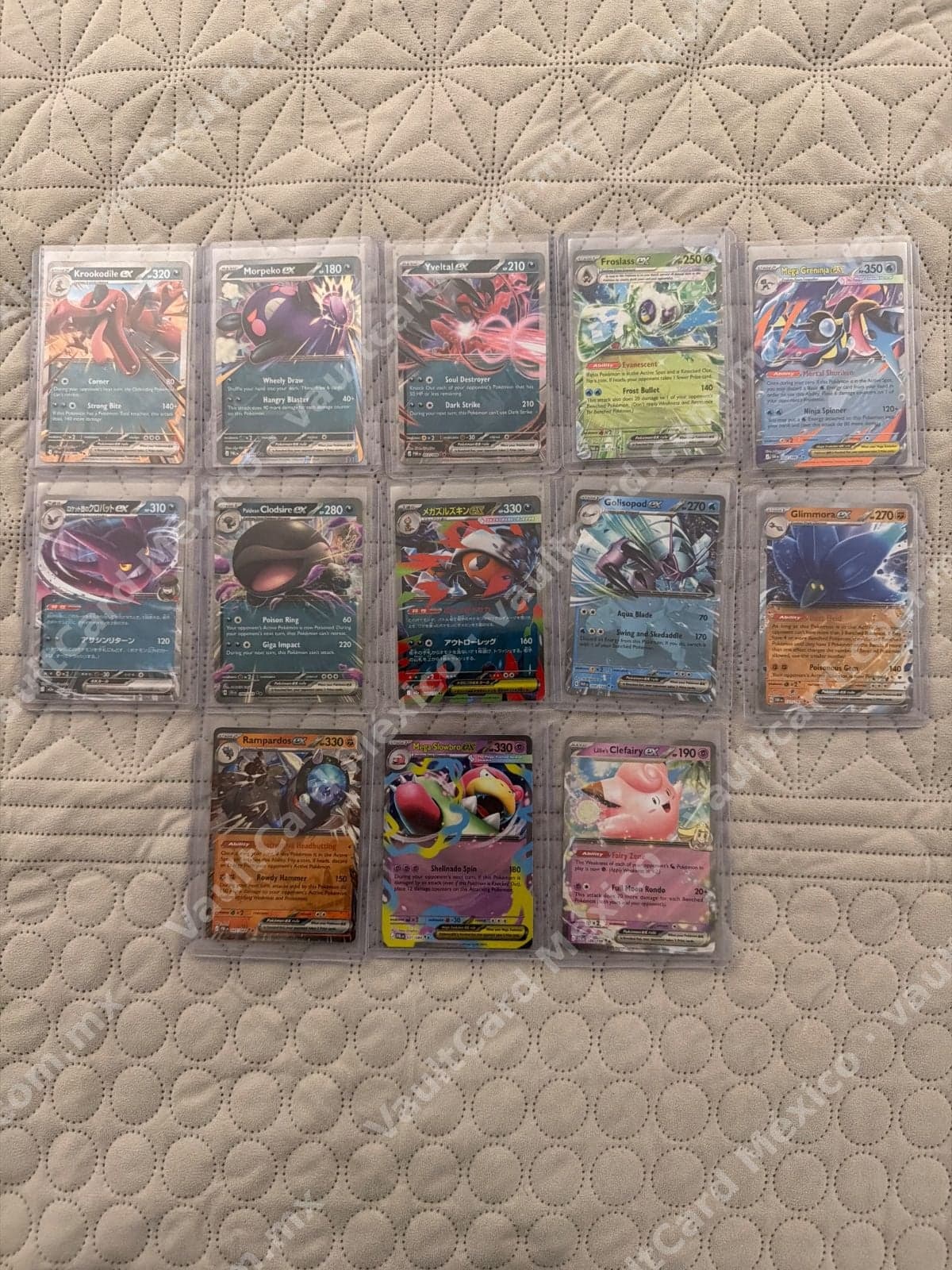 Lote de 13 Cartas Pokémon ex - Full Art (Inglés y Japonés)