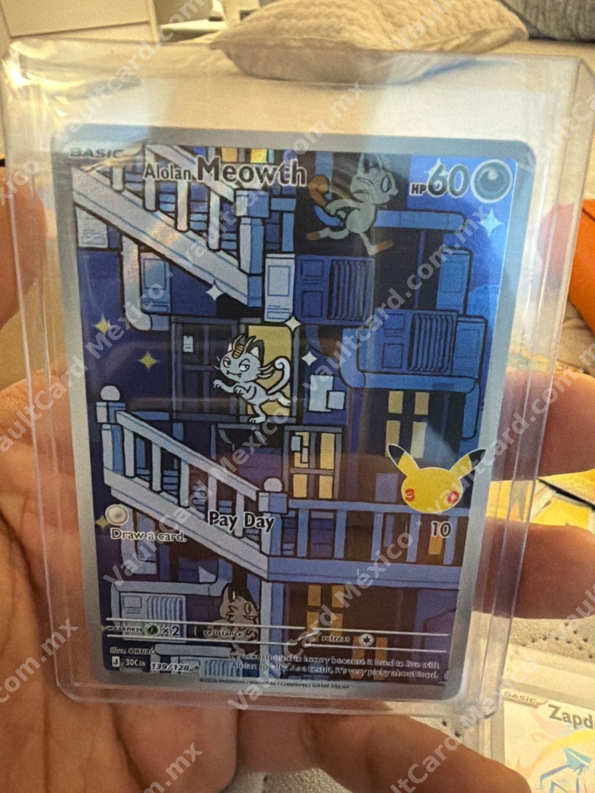 Alolan Meowth 139/128 - 151 (MEW) Inglés - Illustration Rare