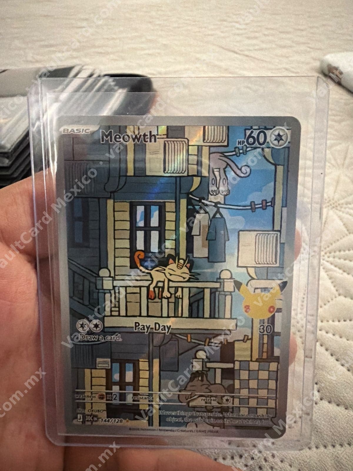Meowth 144/128 - Illustration Rare (JTG) Inglés