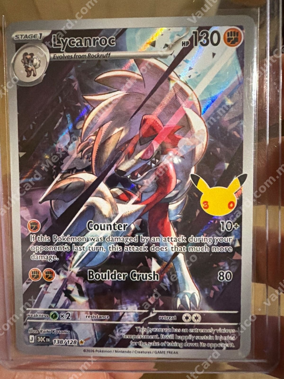 Lycanroc 138/128 - Celebraciones 30 Aniversario (30C) Inglés