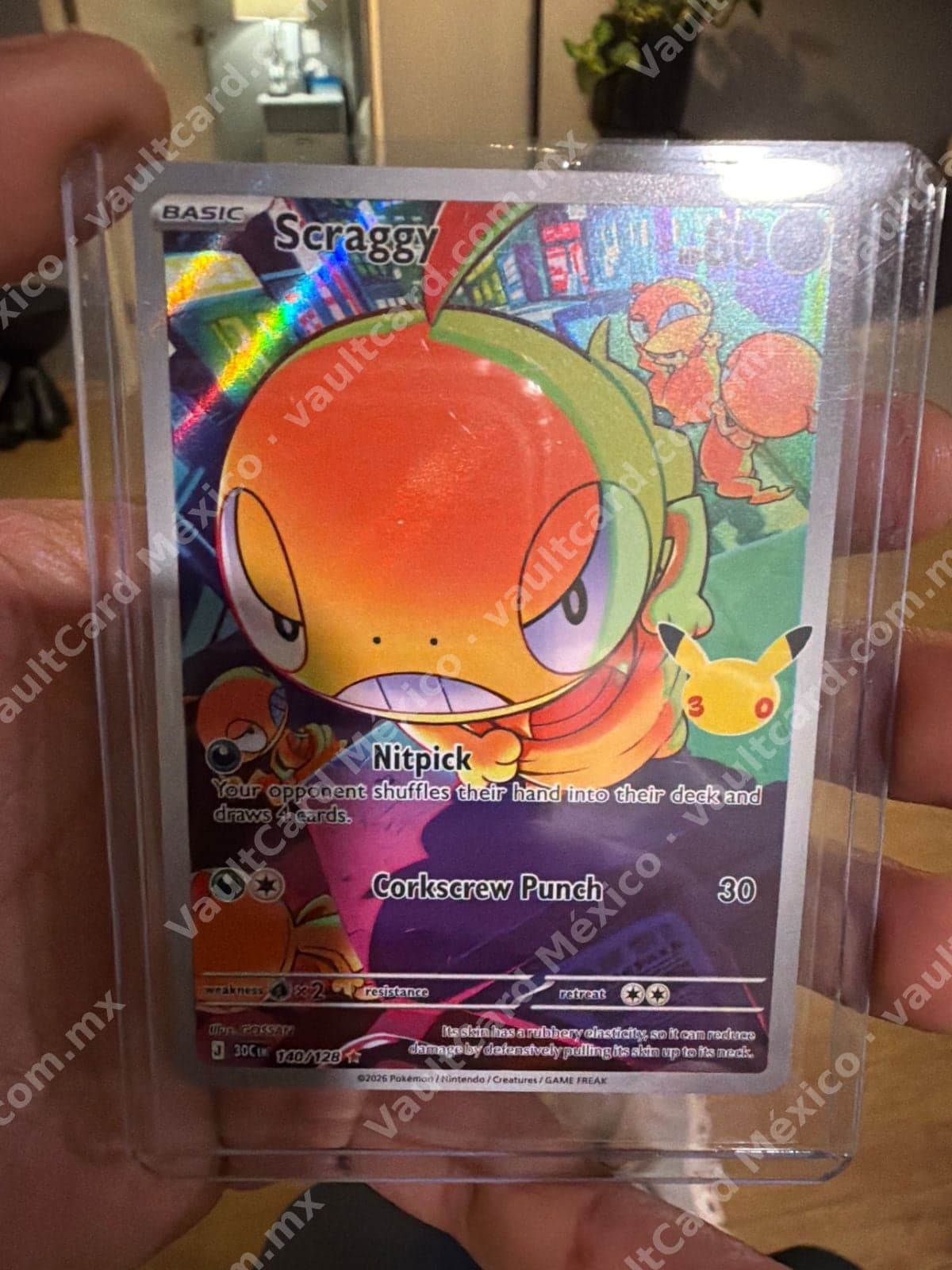 Scraggy 140/128 - Illustration Rare Inglés (30C)