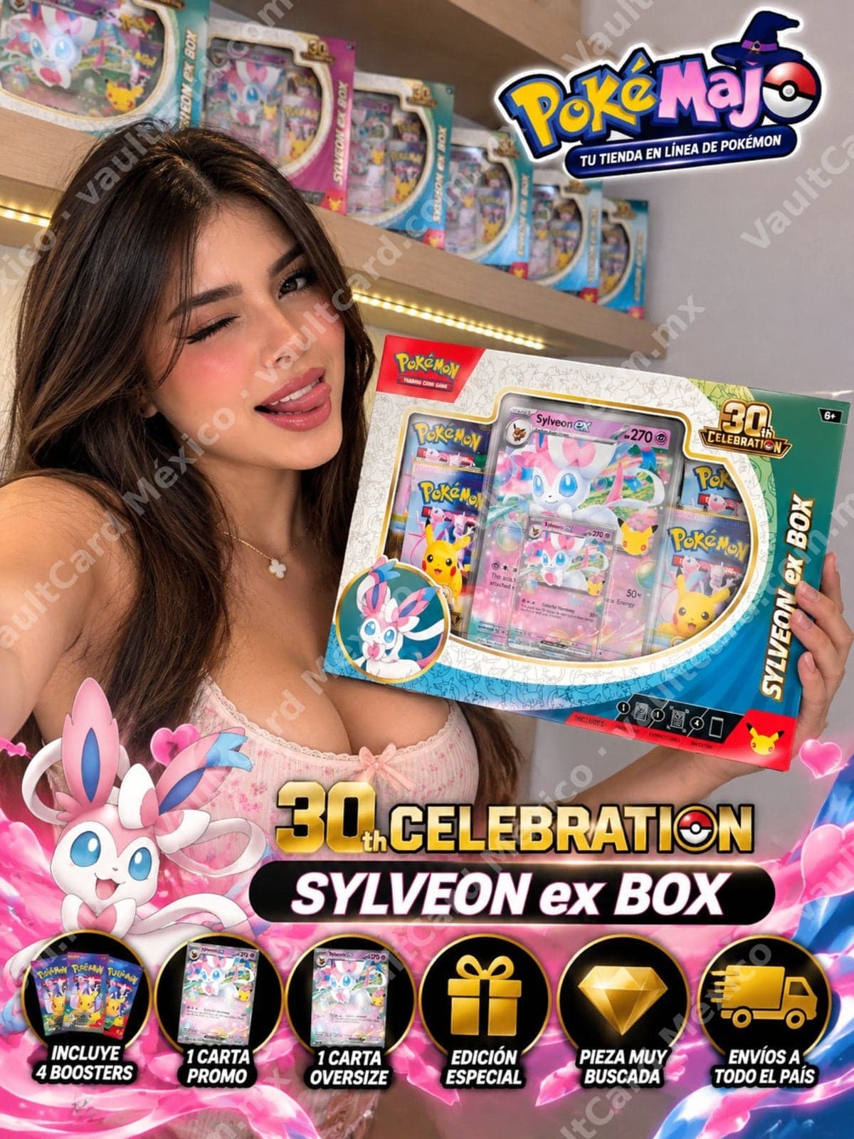 Sylveon ex Box - Pokémon 30th Celebration Inglés (Sellado)