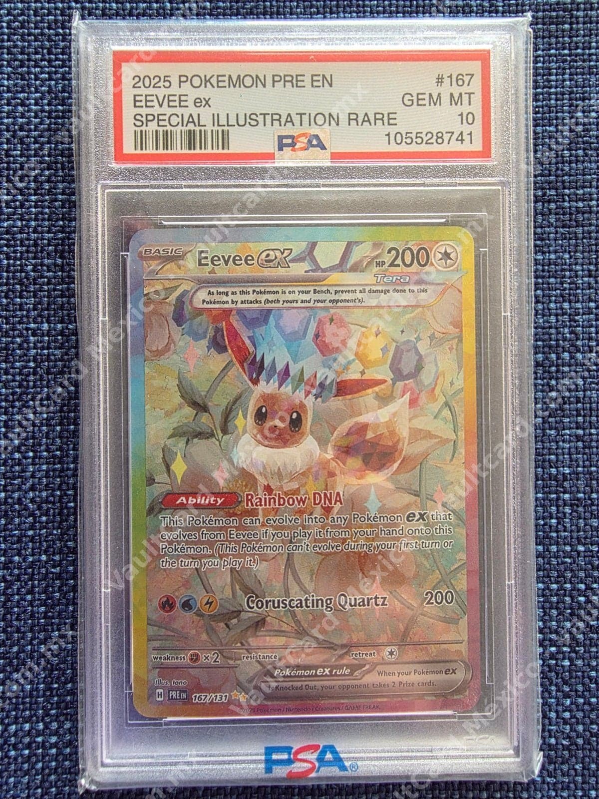 Eevee ex 167/131 - Prismatic Evolutions (PRE) Inglés PSA 10 GEM MT
