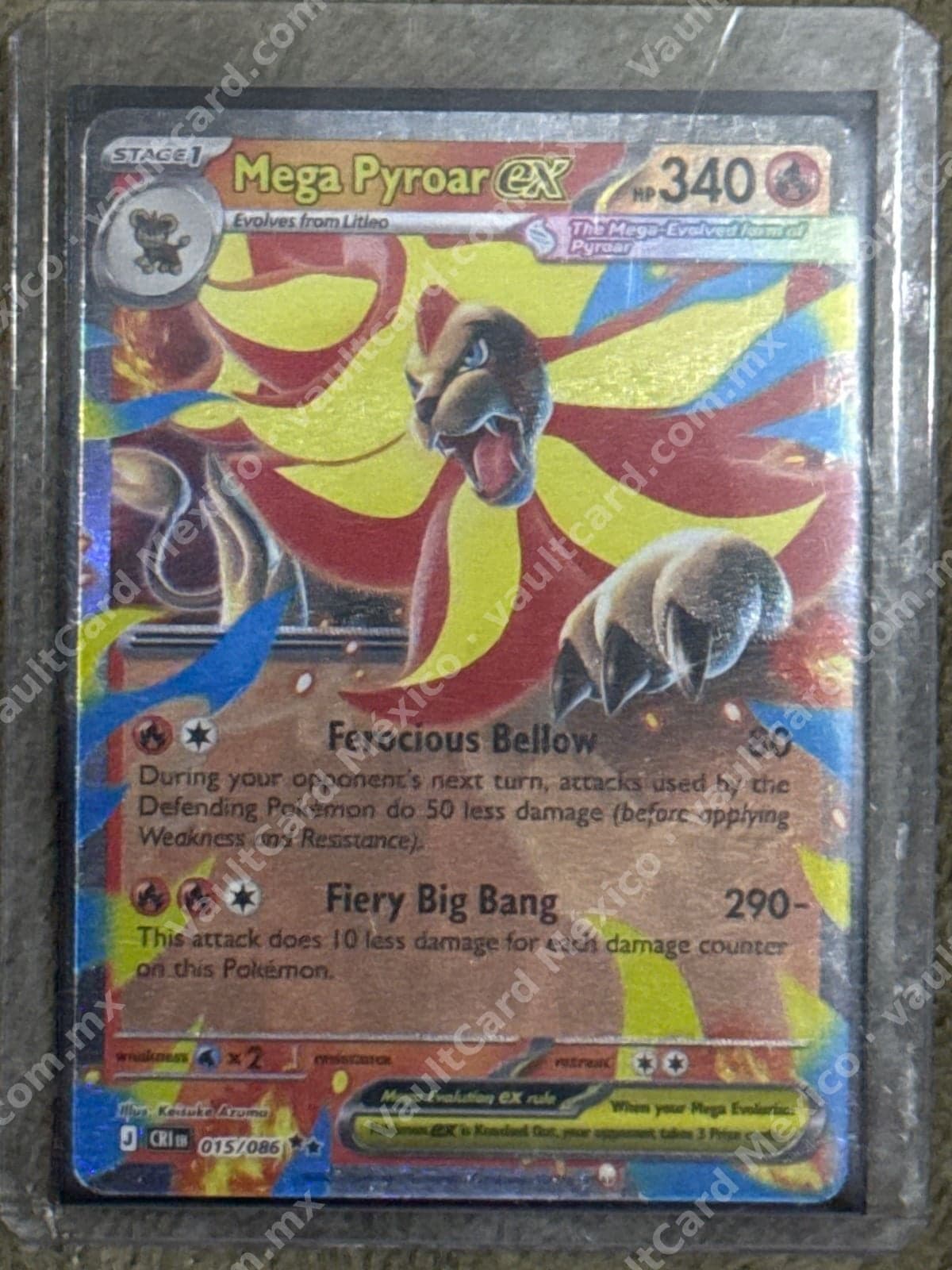 Mega Pyroar ex 015/086 - (CRI) Inglés — foto 1