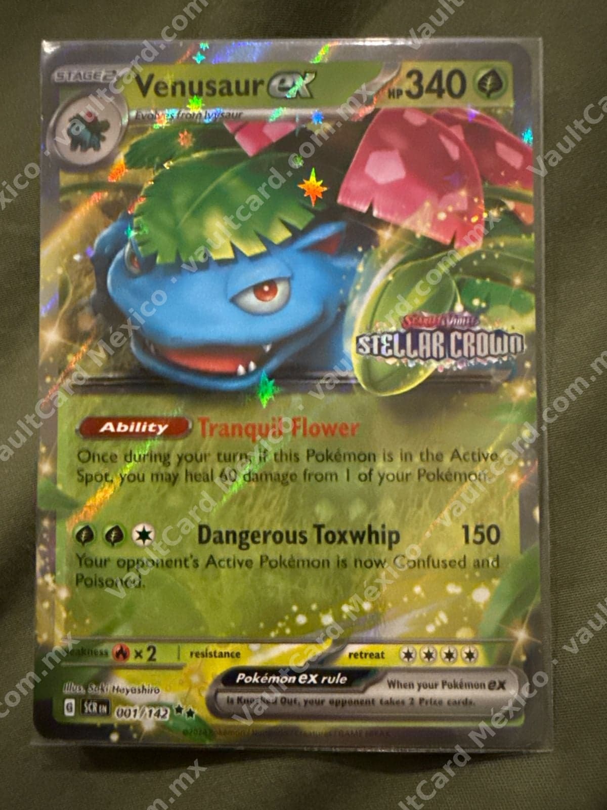 Venusaur ex 001/142 - Stellar Crown (SCR) Inglés — foto 1