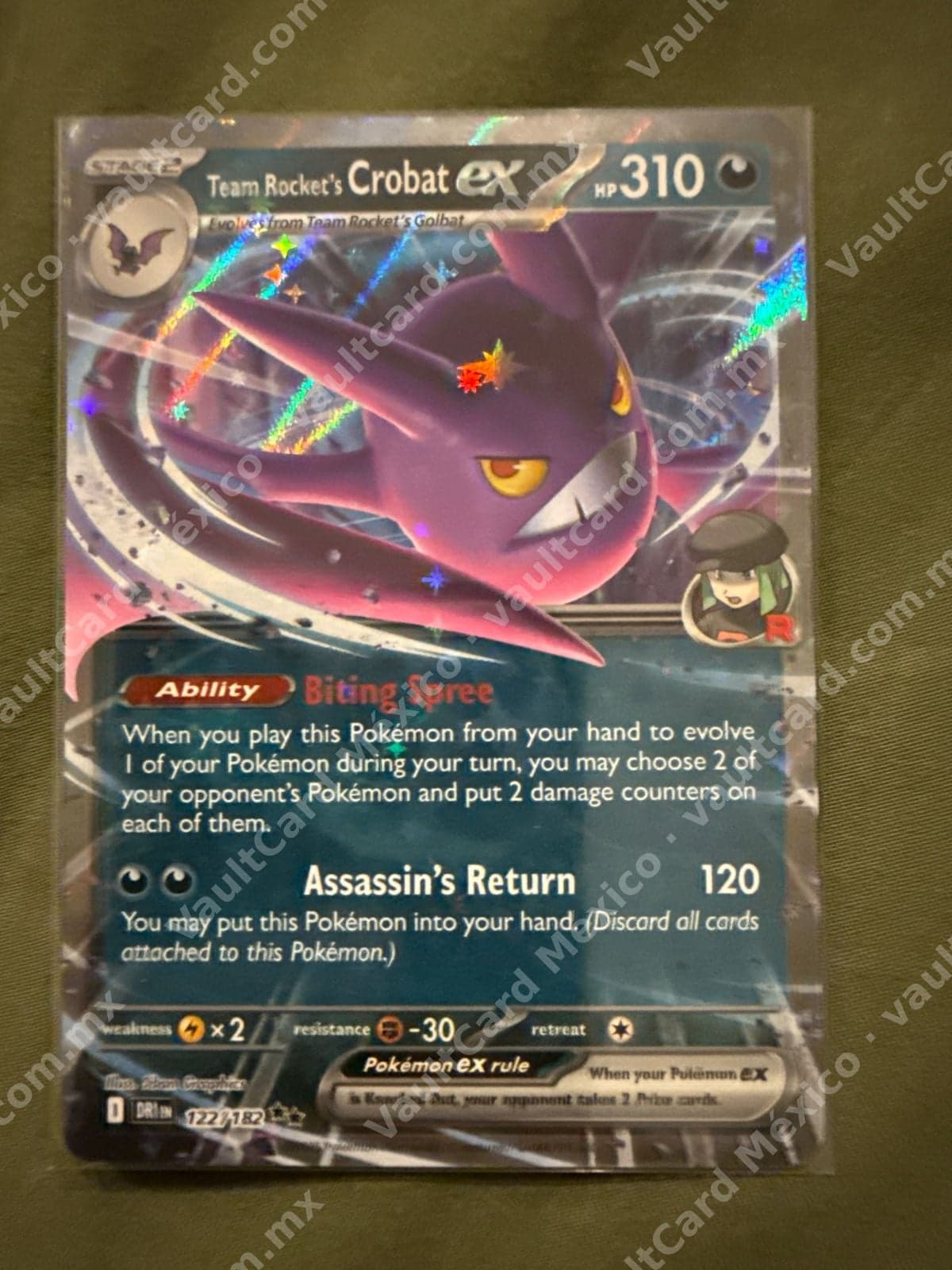 Team Rocket's Crobat ex 122/182 - Destined Rivals (DRI) Inglés — foto 1