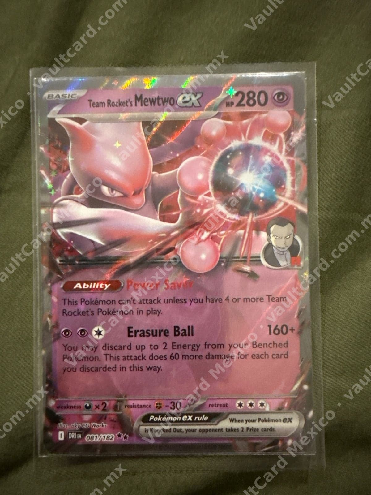 Team Rocket's Mewtwo ex 081/182 - Destined Rivals (DRI) Inglés