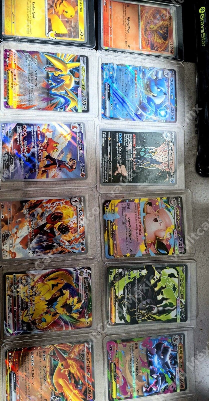 Lote de Cartas Pokémon TCG Japonés y ingles, EX, VMAX y Holográficas