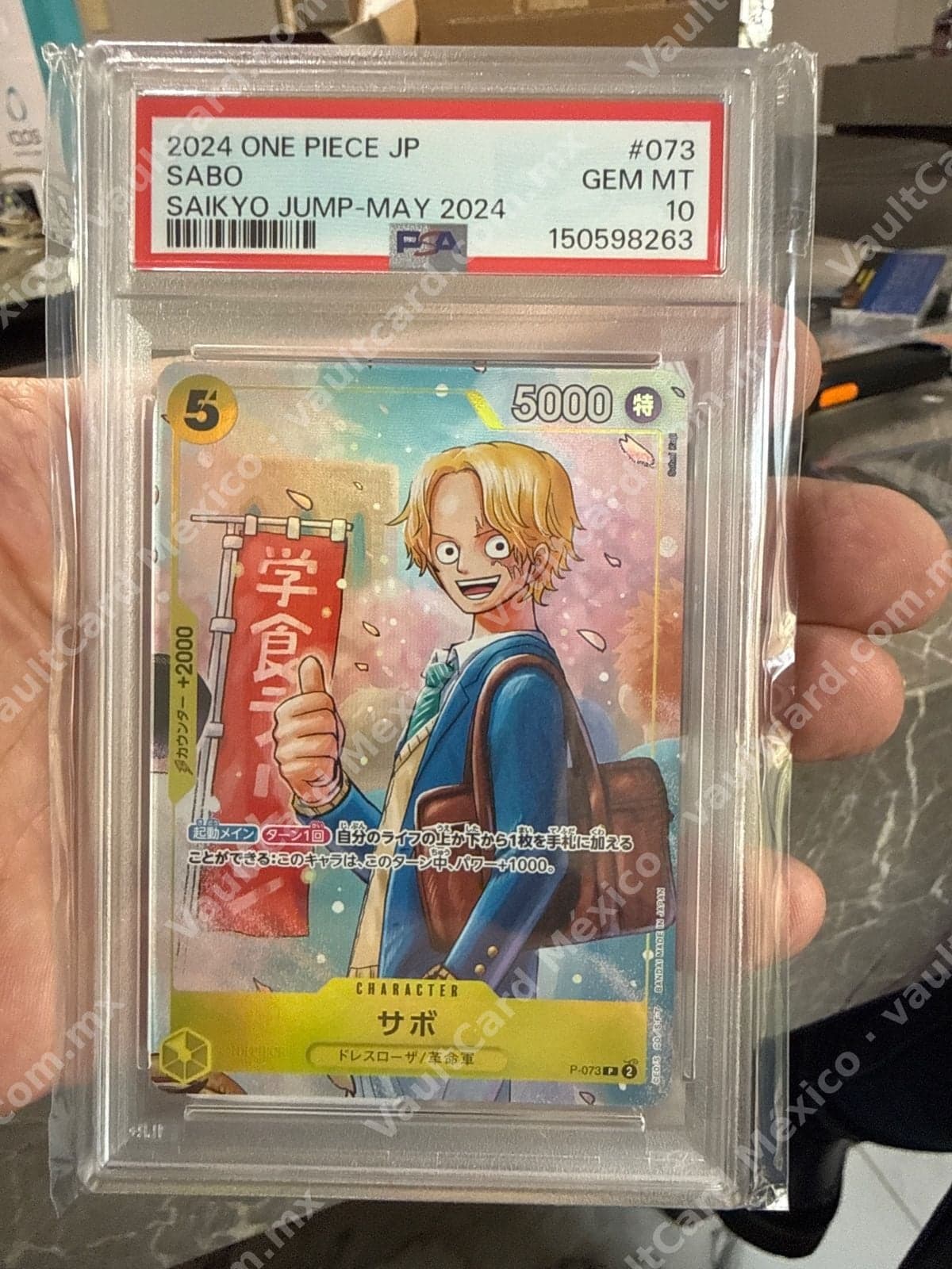 Sabo P-073 Saikyo Jump May 2024 Promo PSA 10 GEM MT - One Piece Card Game Japonés