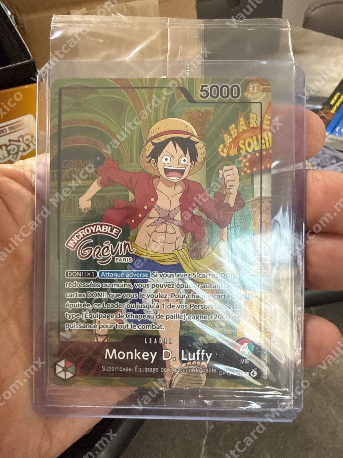 Monkey D. Luffy OP13-001 Líder Alt Art Grévin Paris - One Piece Card Game (Francés)
